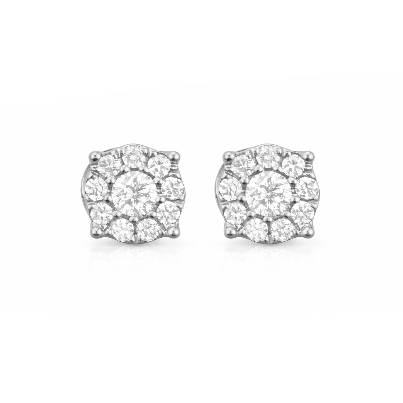 14K GOLD DIAMOND MINI BELLA STUDS - Image 3