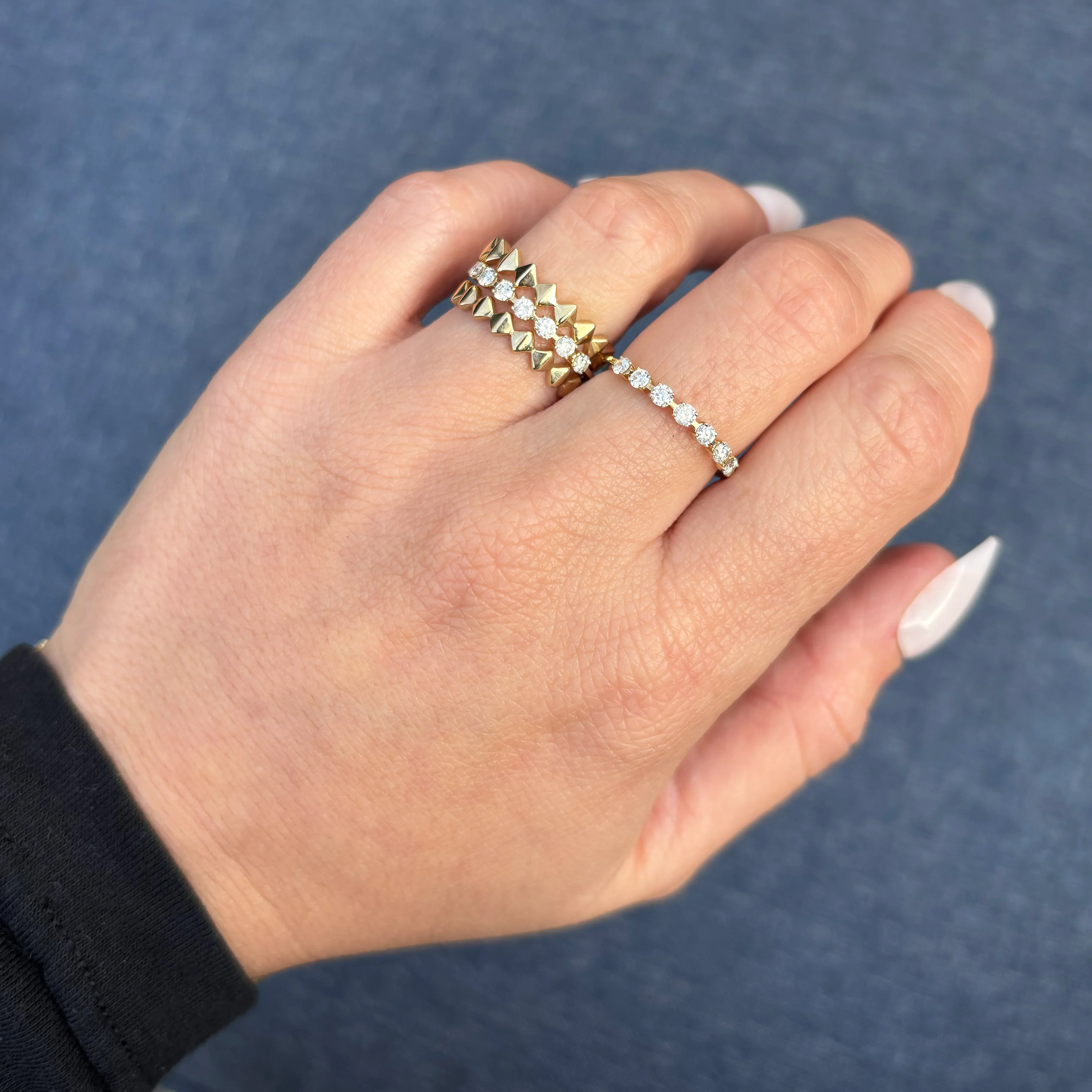 14K GOLD DIAMOND NILI RING - Image 2