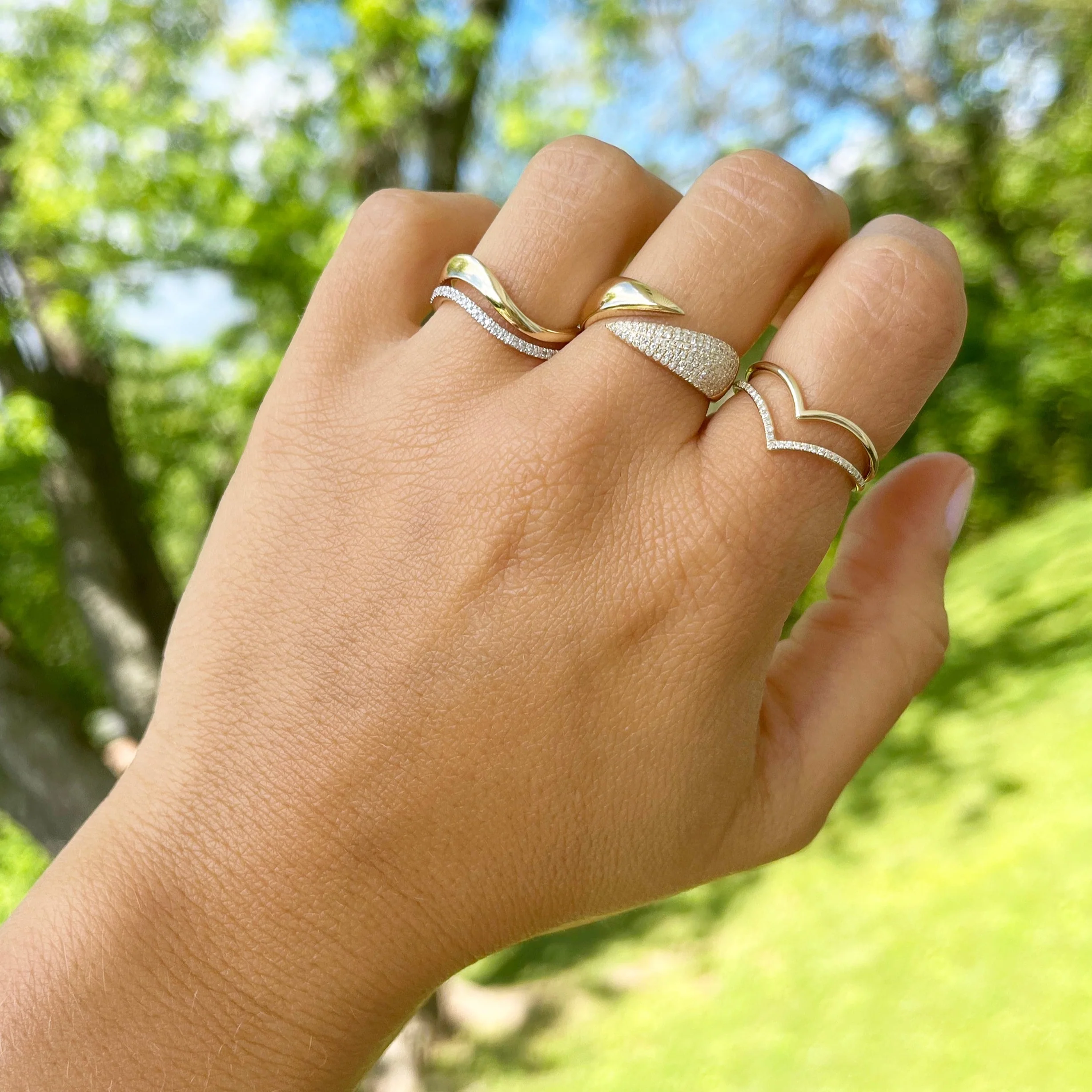 14K GOLD DIAMOND ODELIA RING - Image 2