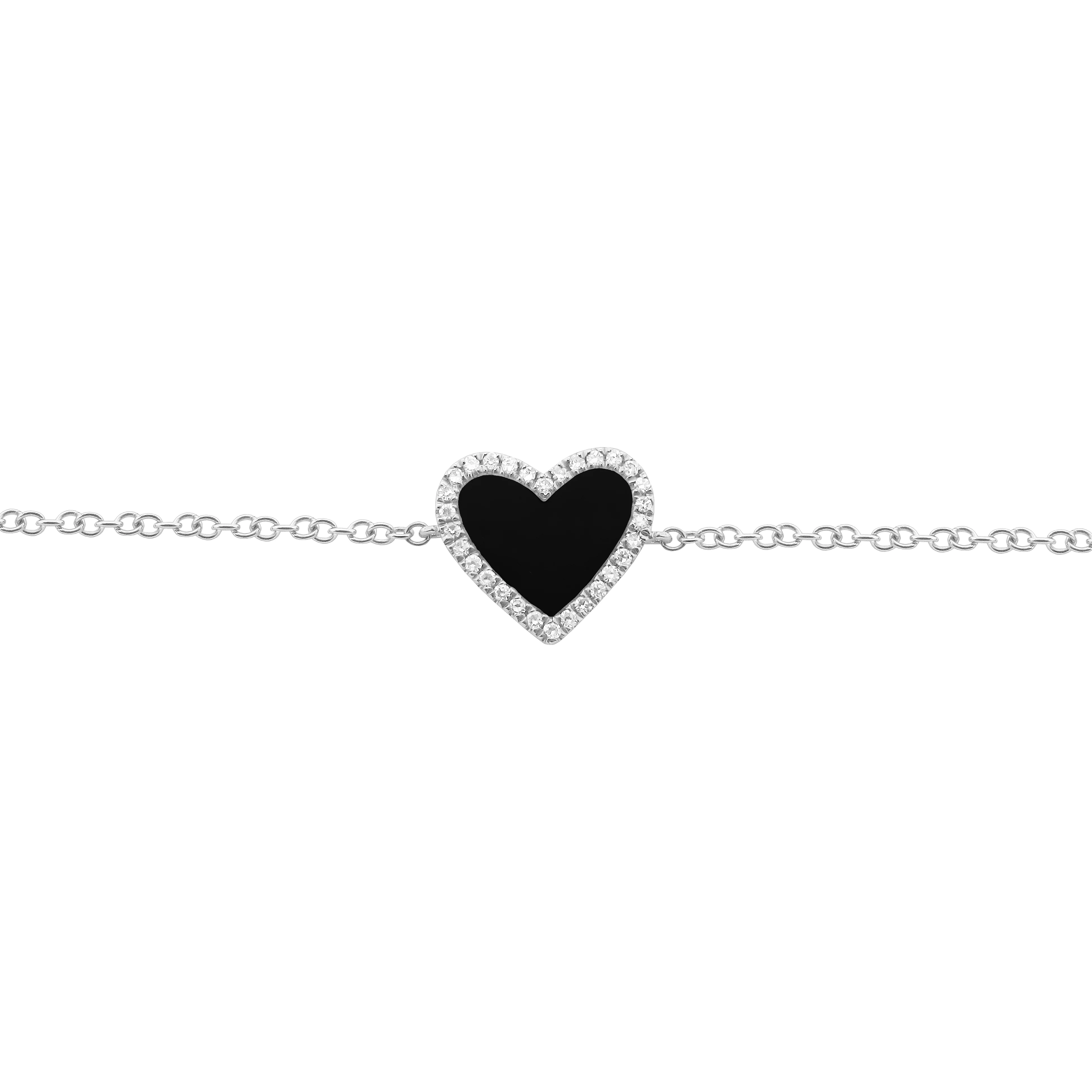 14K GOLD DIAMOND ONYX HAILEY BRACELET - Image 3