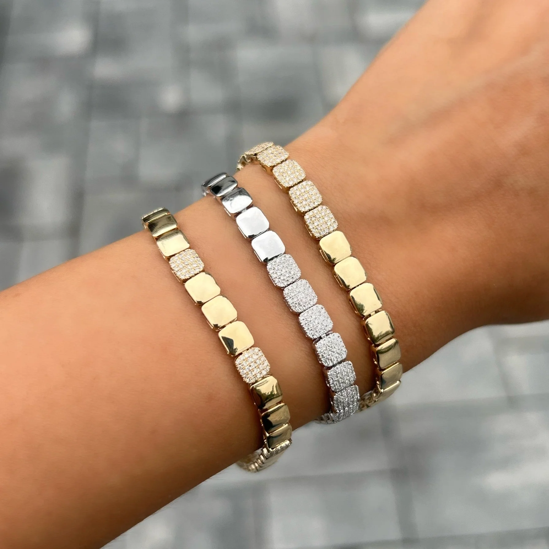 14K GOLD DIAMOND RAMONA BRACELET - Image 4