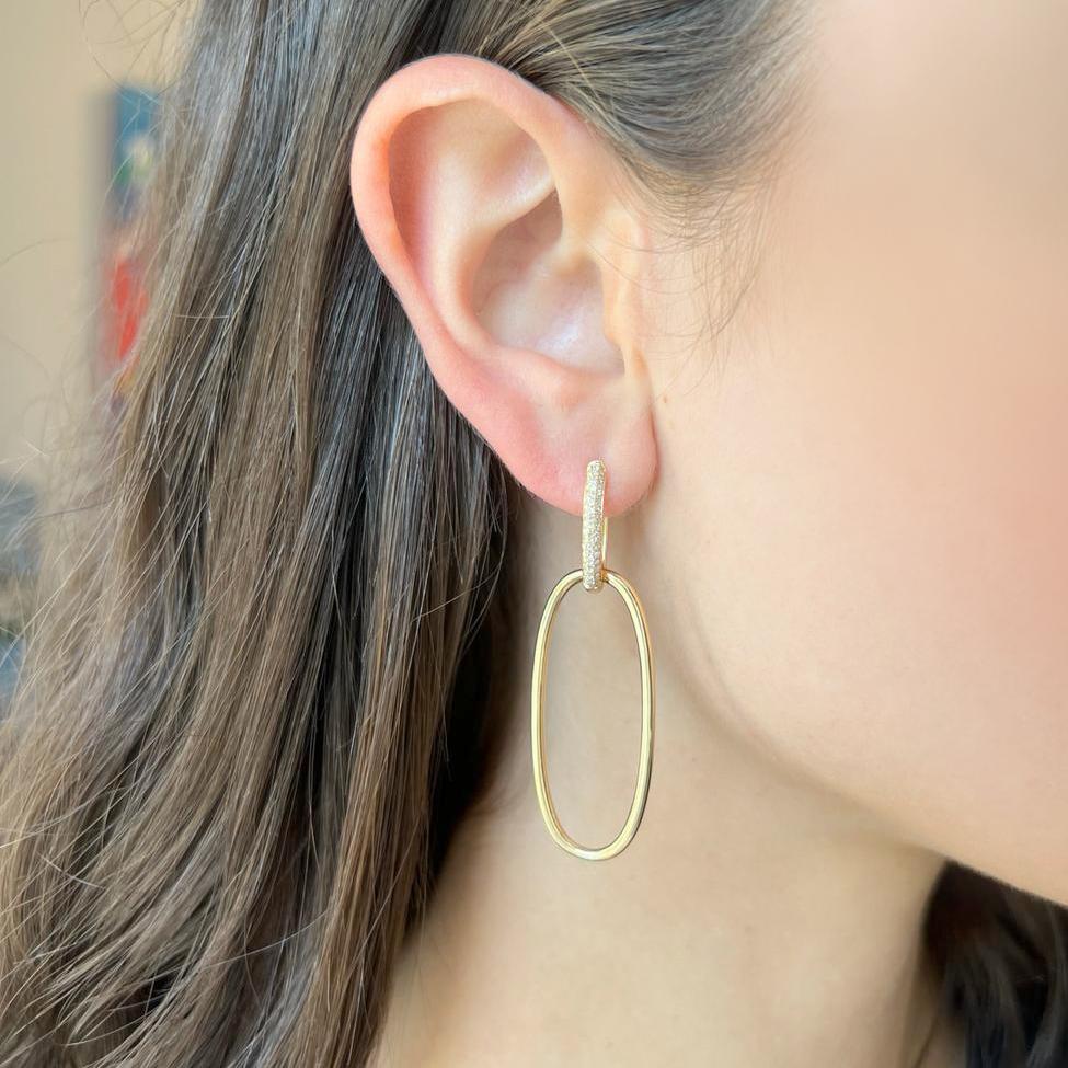 14K GOLD DIAMOND RANDI EARRINGS - Image 2