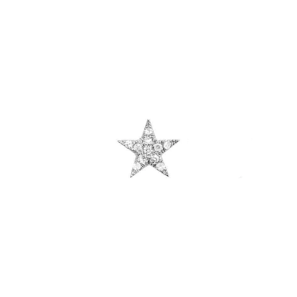 14K GOLD DIAMOND RENEE MINI STAR STUDS - Image 2