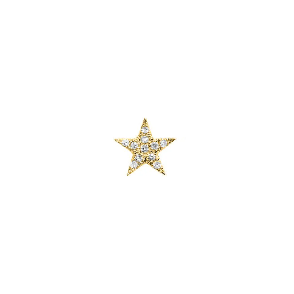 14K GOLD DIAMOND RENEE MINI STAR STUDS - Image 4