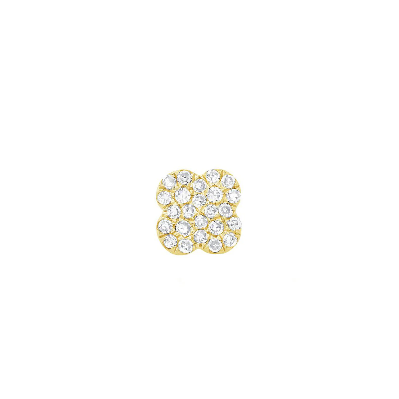 14K GOLD DIAMOND MINI SARICA CLOVER STUDS - Image 4