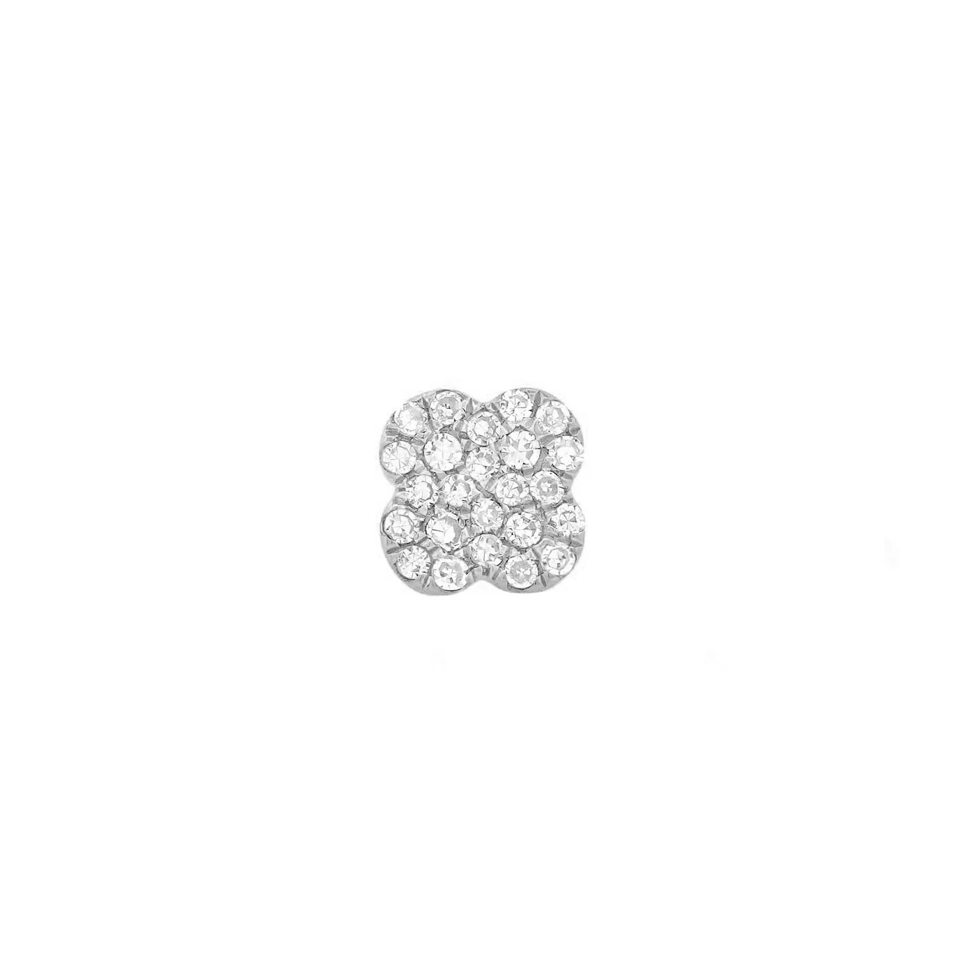 14K GOLD DIAMOND MINI SARICA CLOVER STUDS - Image 7
