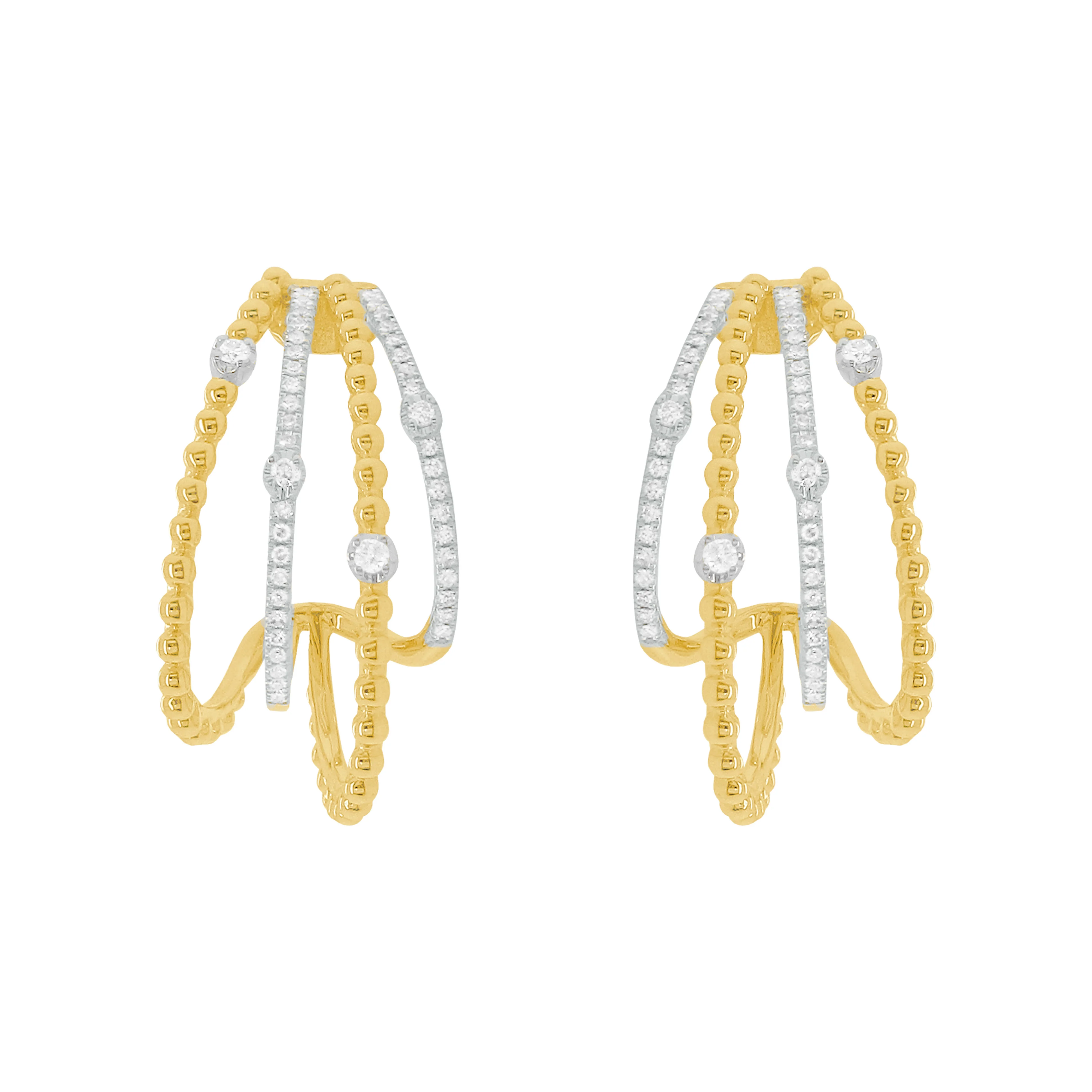 14K GOLD DIAMOND RILEY EARRINGS