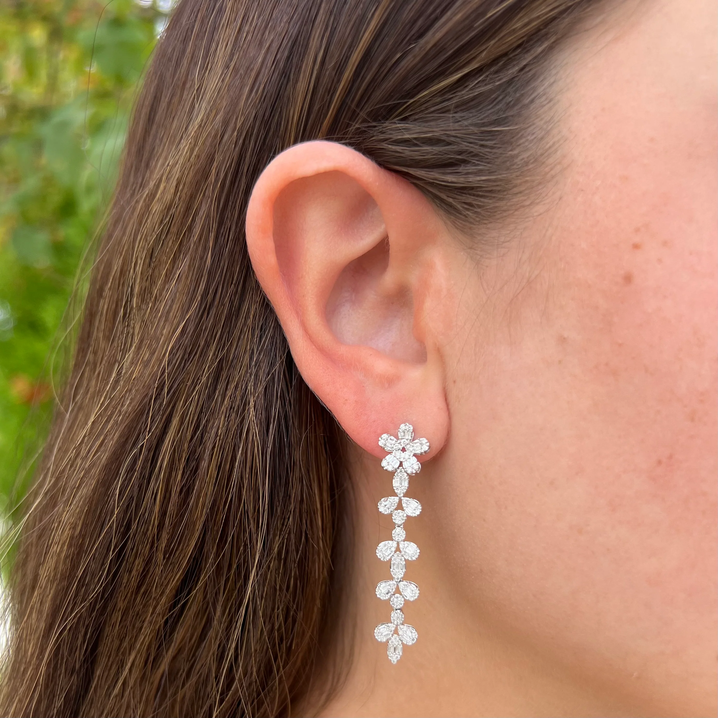 14K GOLD DIAMOND RISA EARRINGS