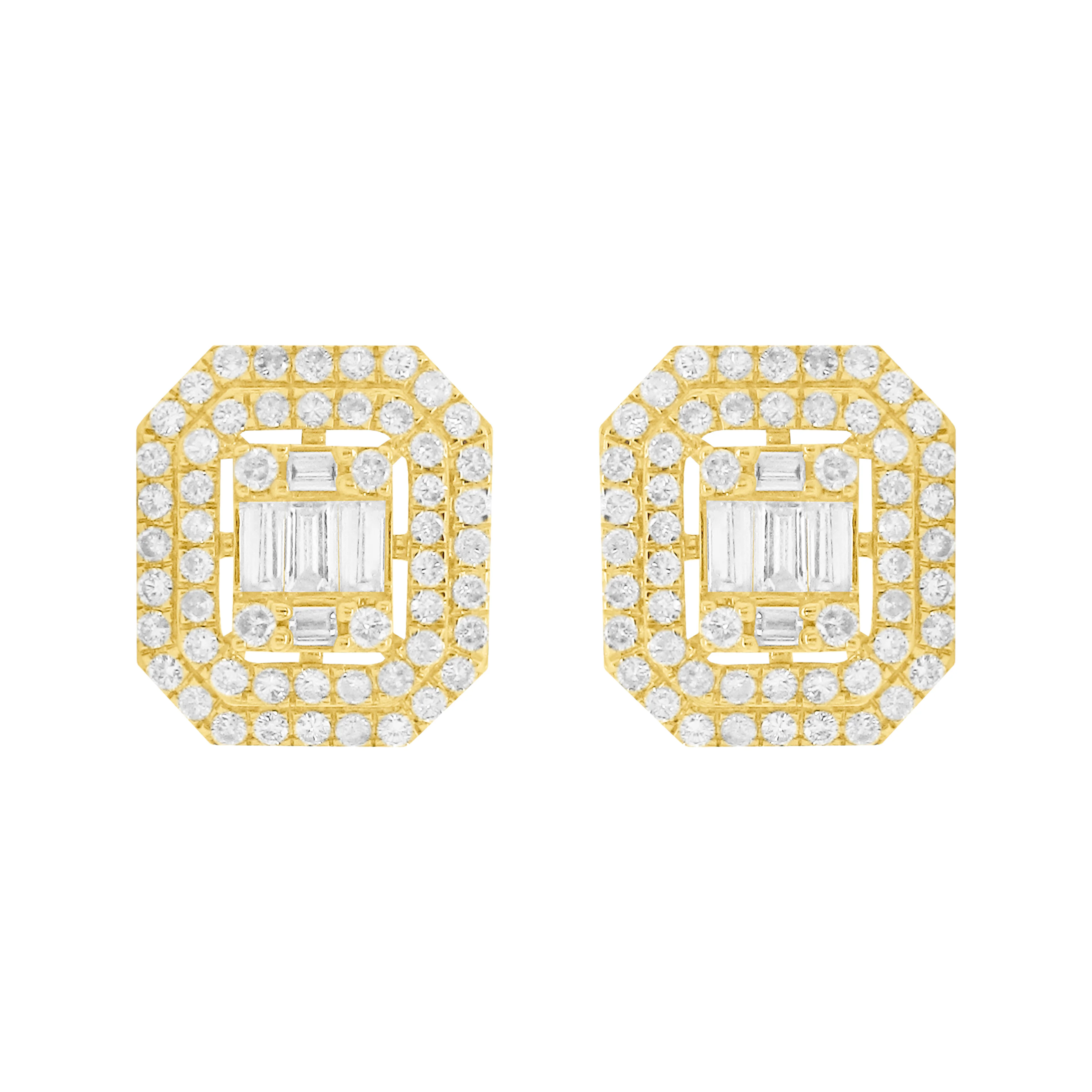 14K GOLD DIAMOND RISA STUDS
