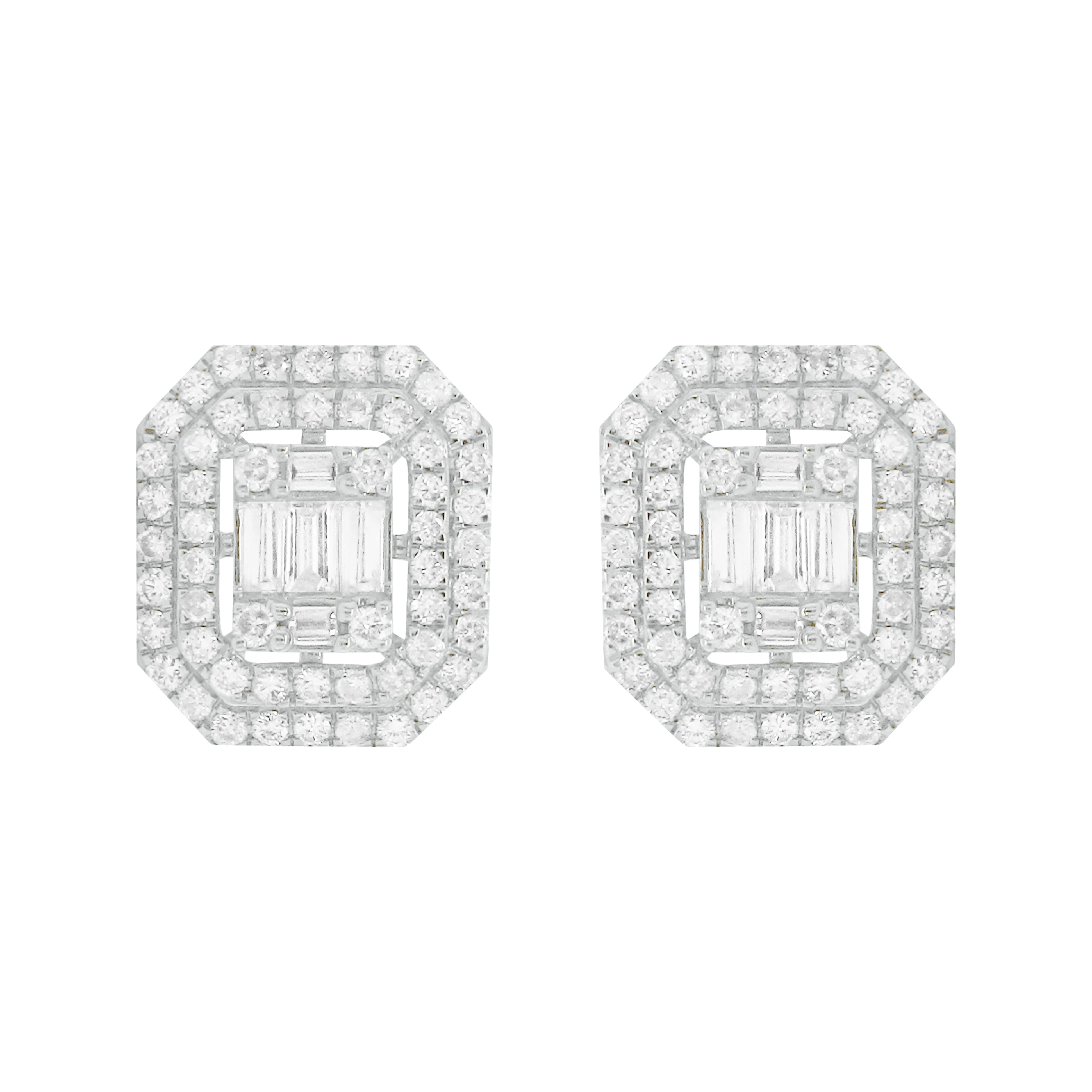 14K GOLD DIAMOND RISA STUDS - Image 3