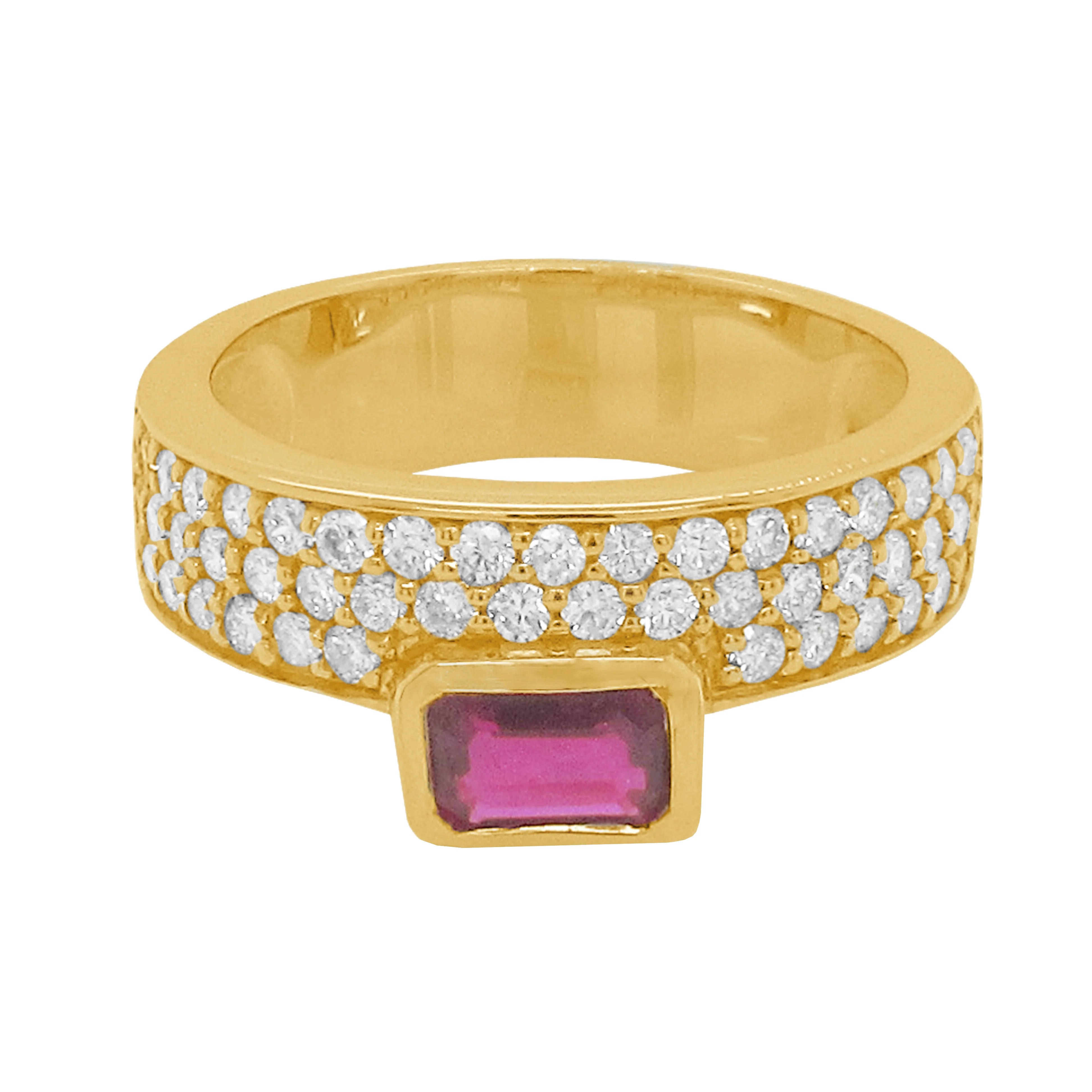 14K GOLD DIAMOND RUBY JOCELYN RING