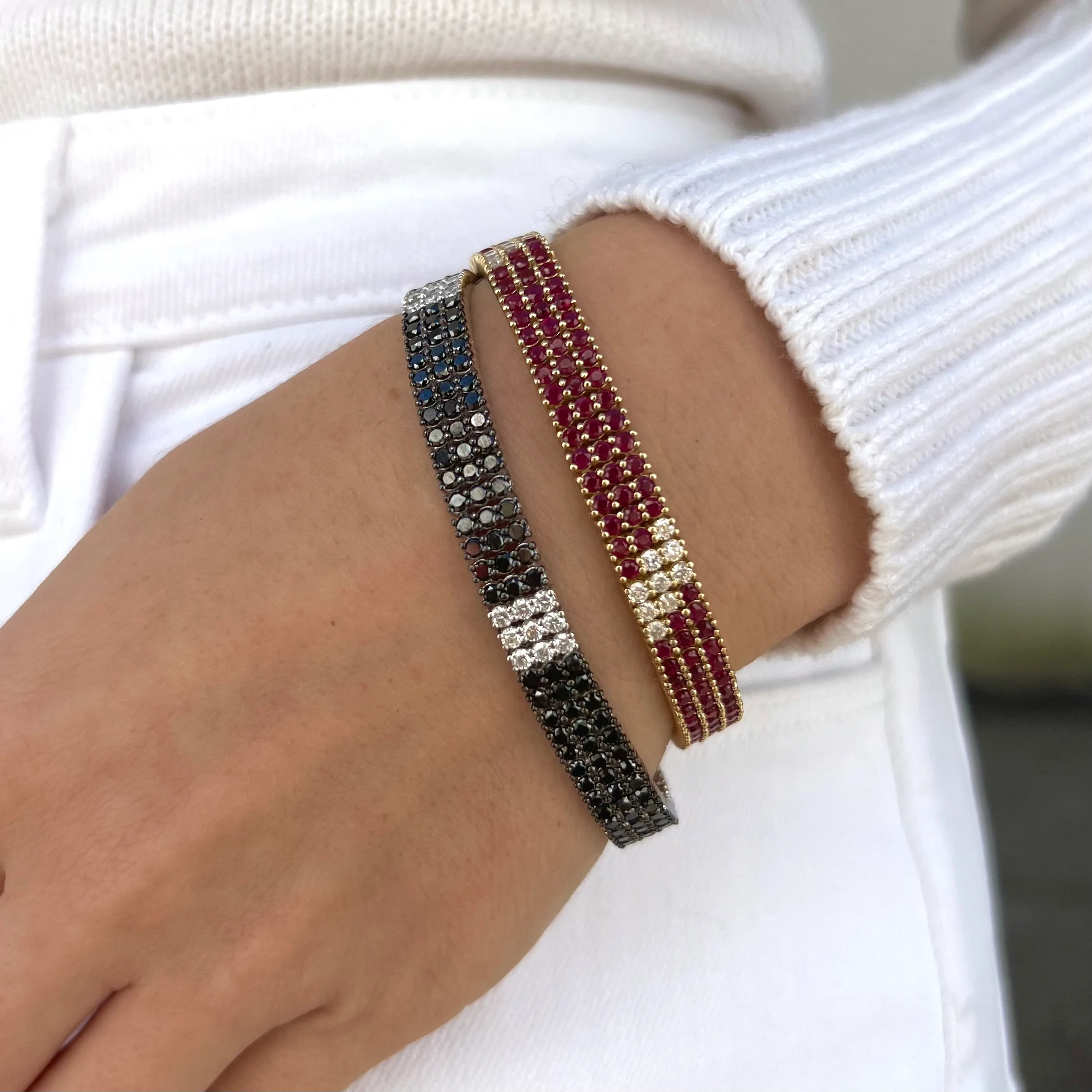14K GOLD DIAMOND RUBY VICKY BRACELET - Image 4