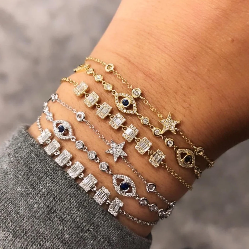 14K GOLD DIAMOND SABRINA STAR BRACELET - Image 5