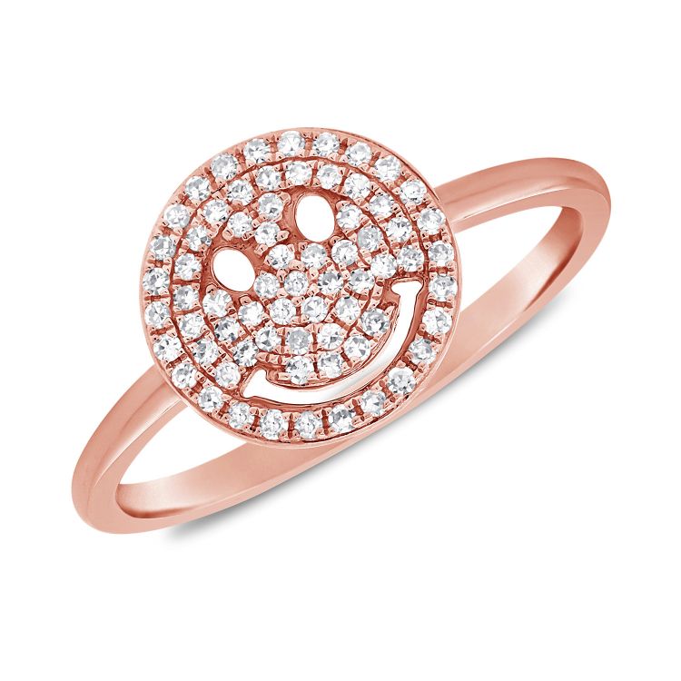 14K GOLD DIAMOND SAMMY SMILEY RING - Image 3