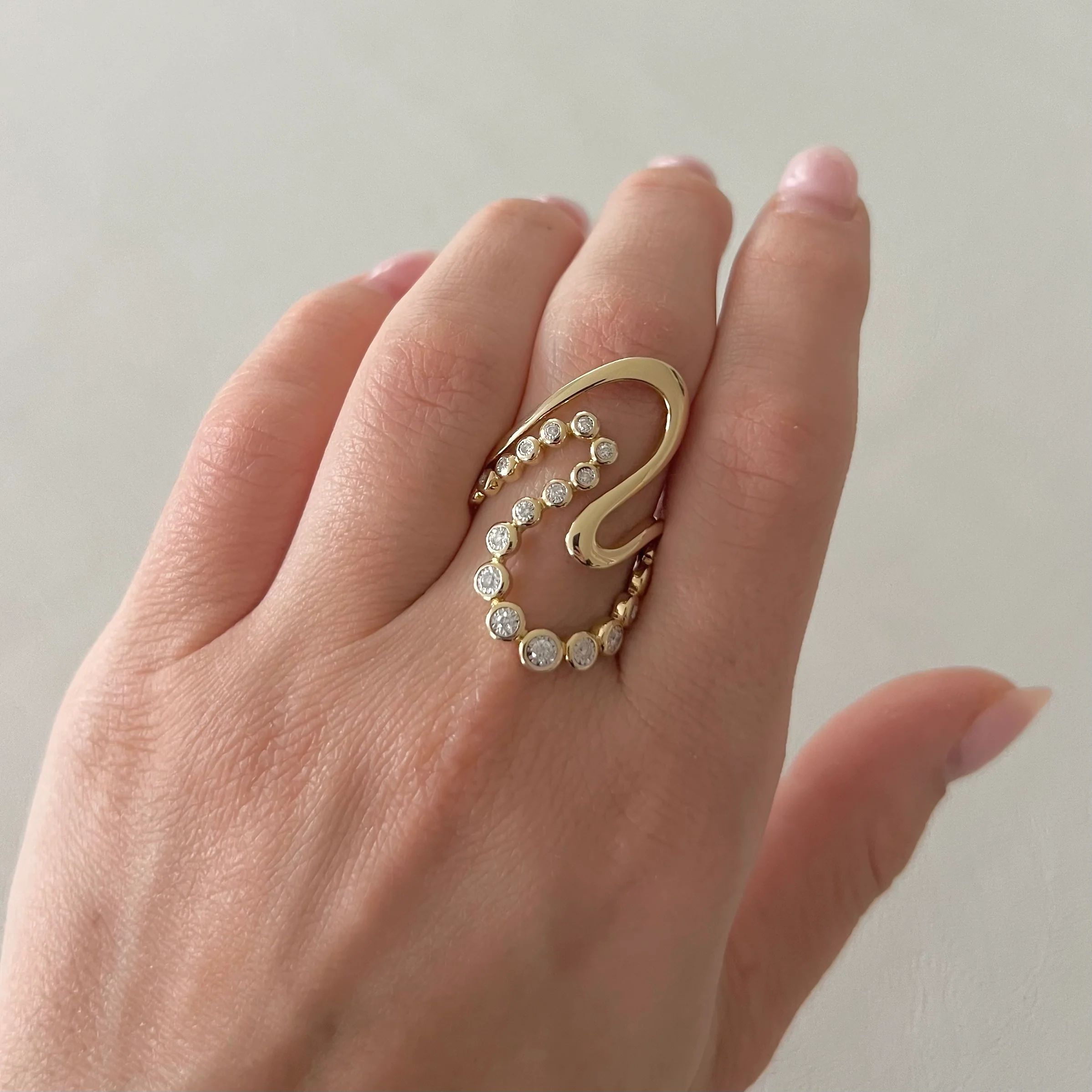 14K GOLD DIAMOND SELENA RING - Image 3