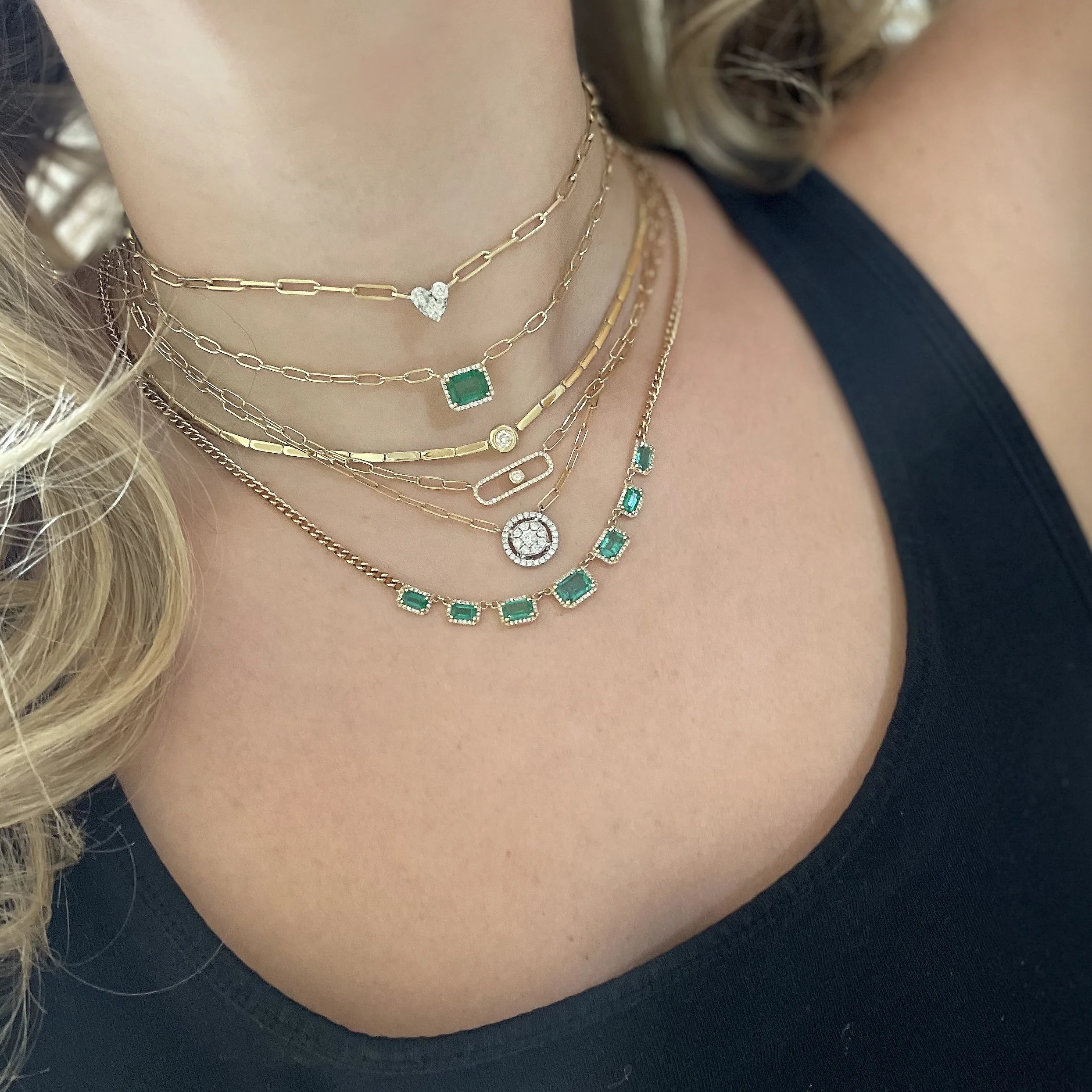 14K GOLD DIAMOND SHAINA NECKLACE - Image 3