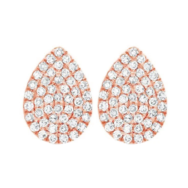 14K GOLD DIAMOND SMALL ANNIE PEAR STUDS - Image 3