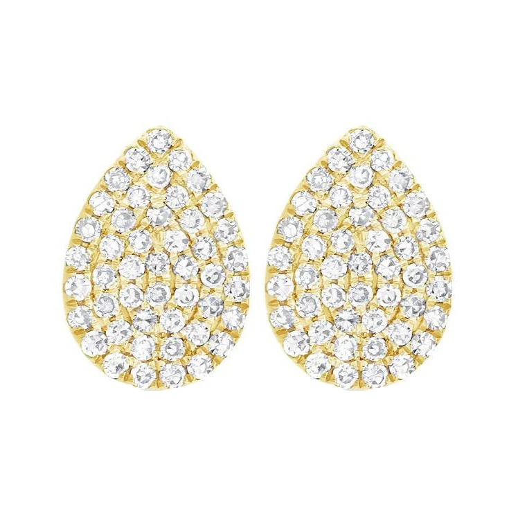 14K GOLD DIAMOND SMALL ANNIE PEAR STUDS - Image 4