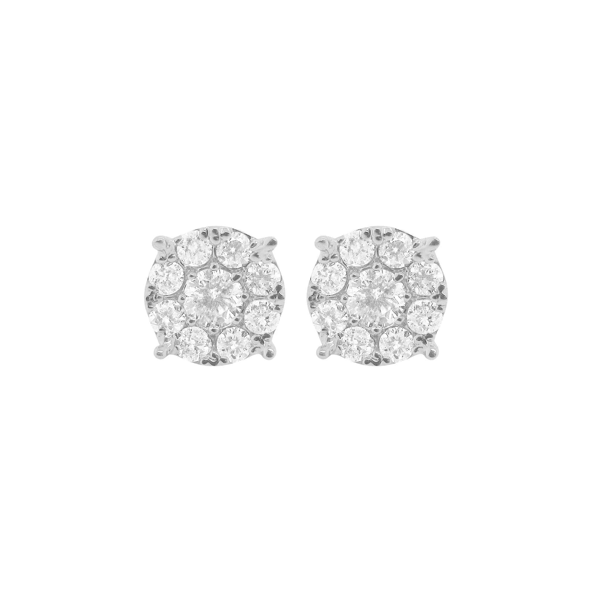 14K GOLD DIAMOND SMALL BELLA STUDS