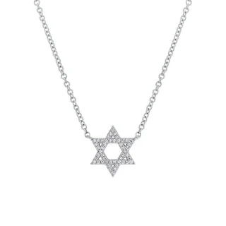 14K GOLD DIAMOND SMALL STAR OF DAVID NECKLACE - Image 3