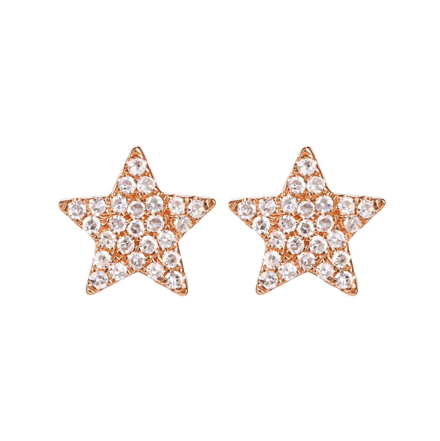14K GOLD DIAMOND SOPHIA STAR STUDS - Image 3