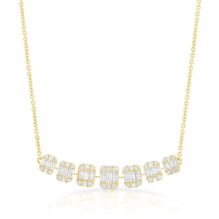 14K GOLD DIAMOND SOPHIE BAGUETTE NECKLACE - Image 3