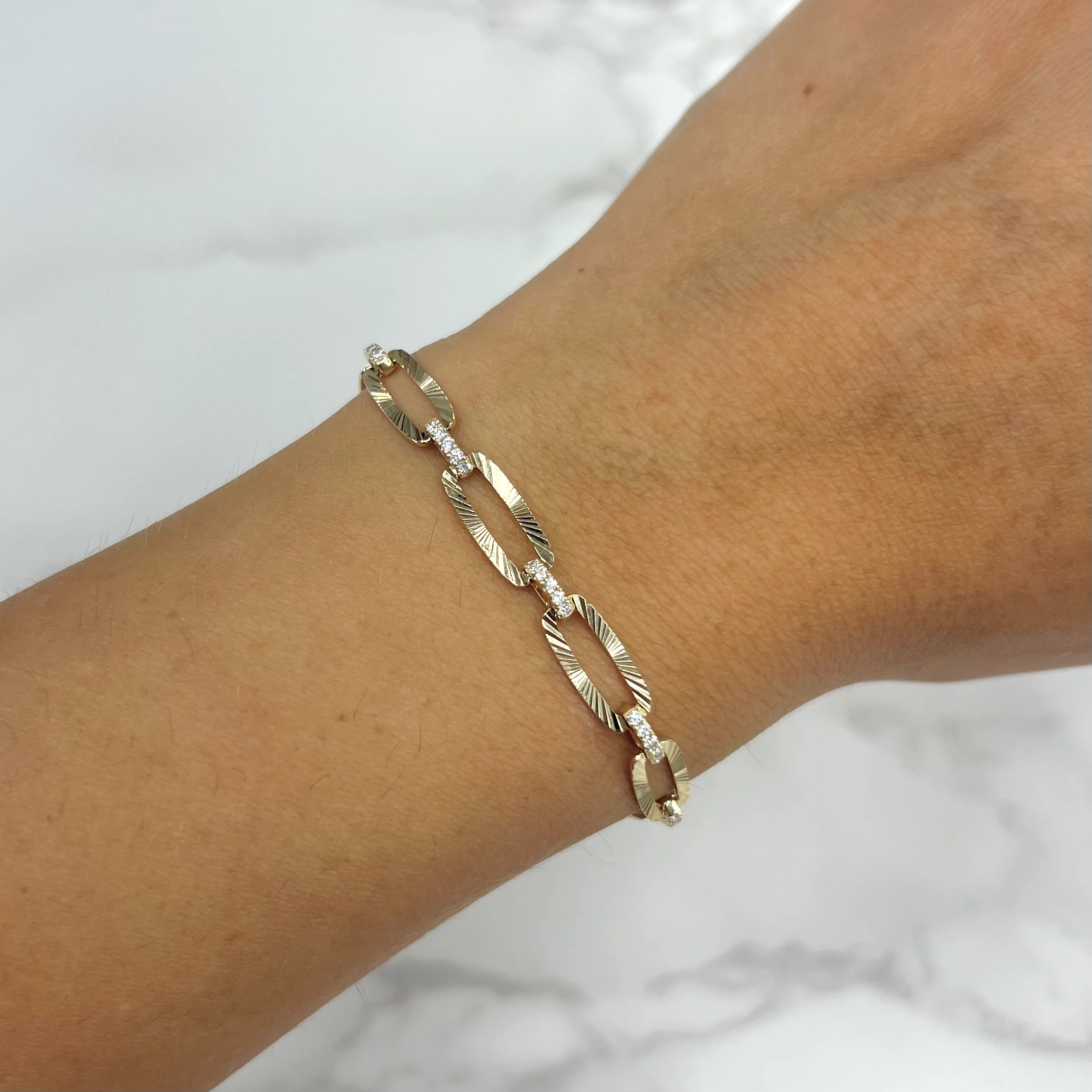 14K GOLD DIAMOND SORA BRACELET - Image 4