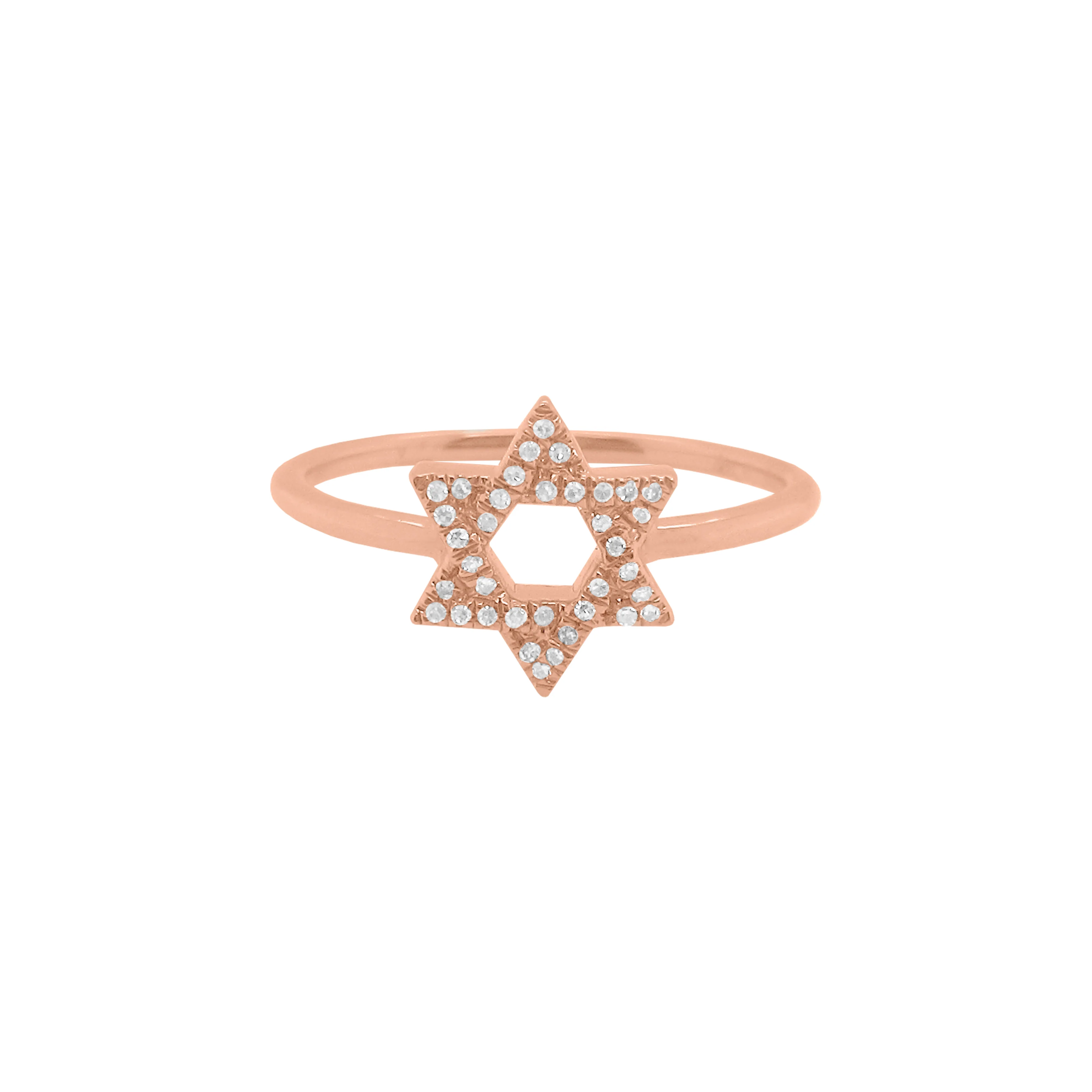 14K GOLD DIAMOND STAR OF DAVID RING - Image 5