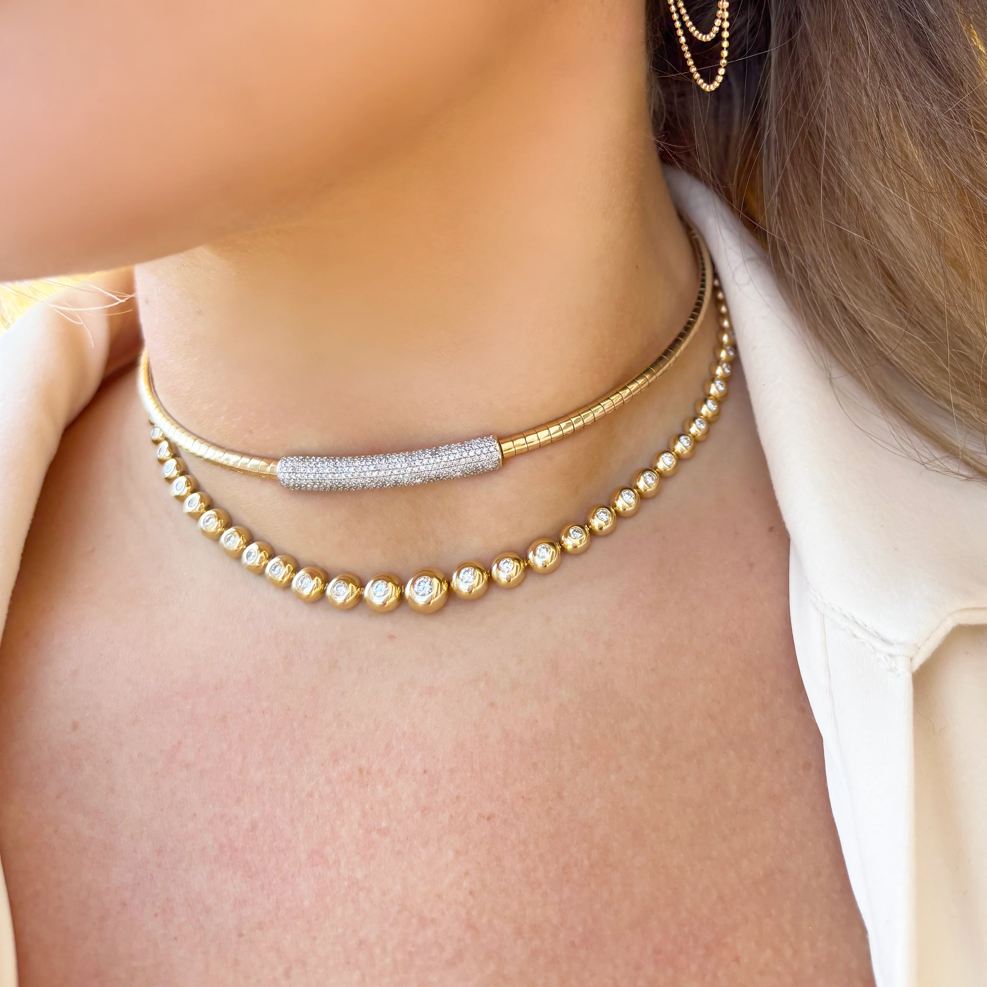 14K GOLD DIAMOND STASSI BUBBLE NECKLACE - Image 8