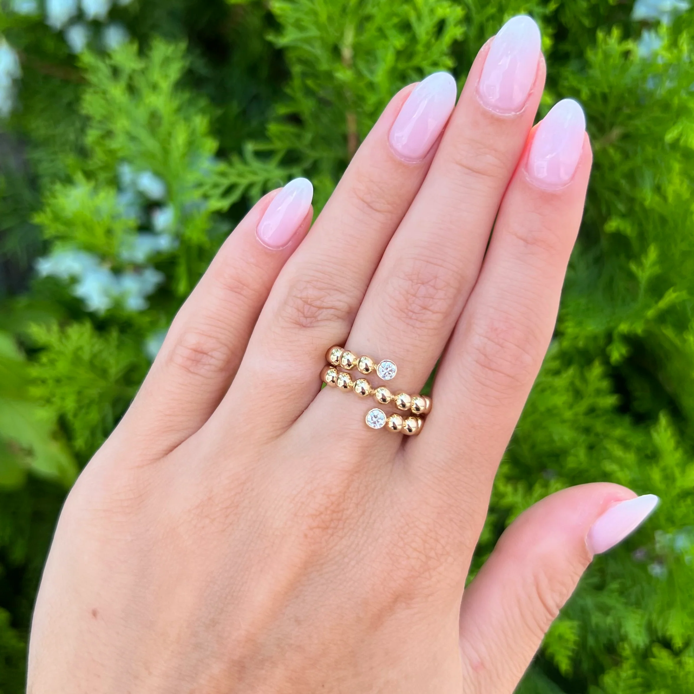 14K GOLD DIAMOND TATIANA RING - Image 4