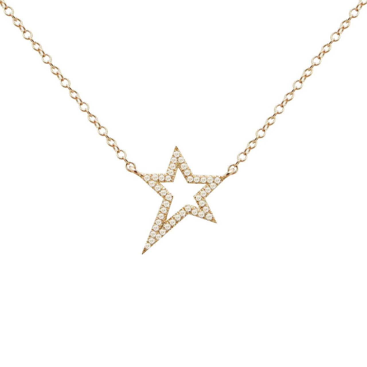 14K GOLD DIAMOND VERA STAR NECKLACE - Image 3
