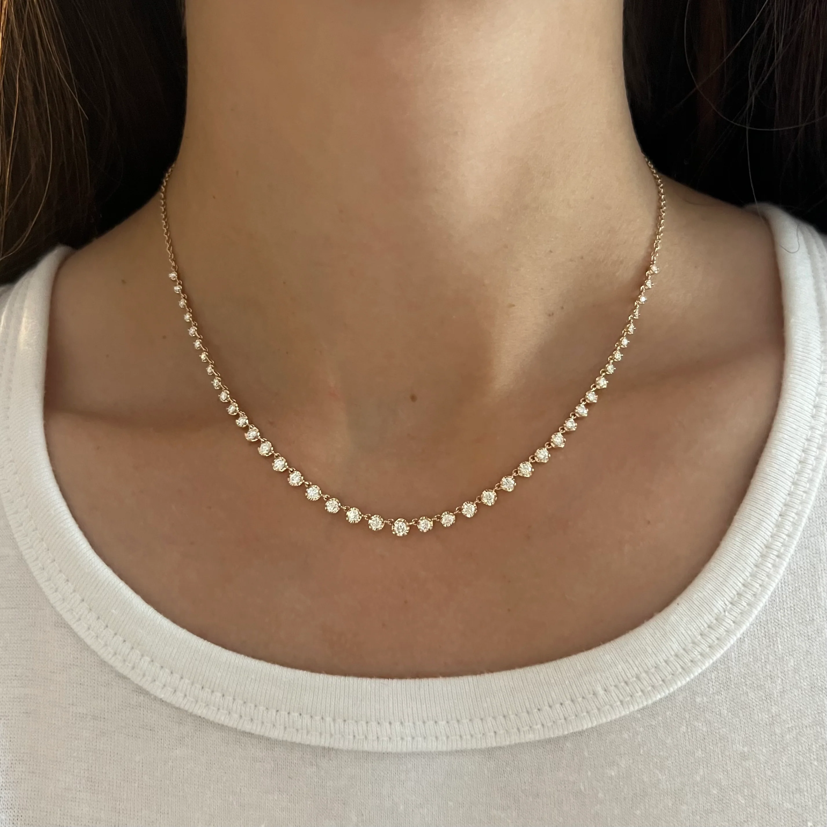 14K GOLD DIAMOND ZARA NECKLACE - Image 5
