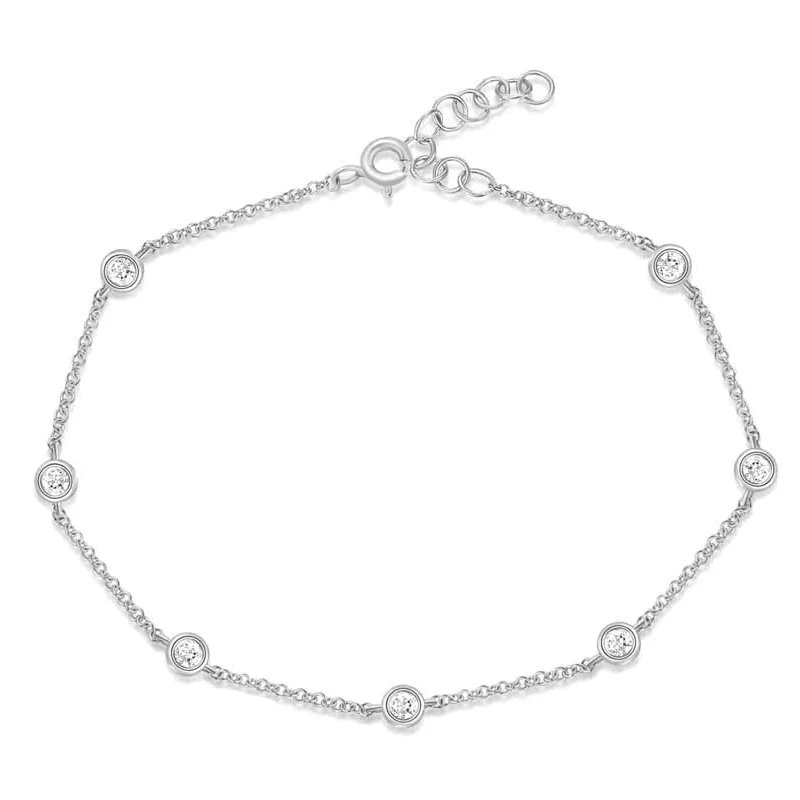 14K GOLD DIAMONDS BY THE YARD BRACELET - Image 7