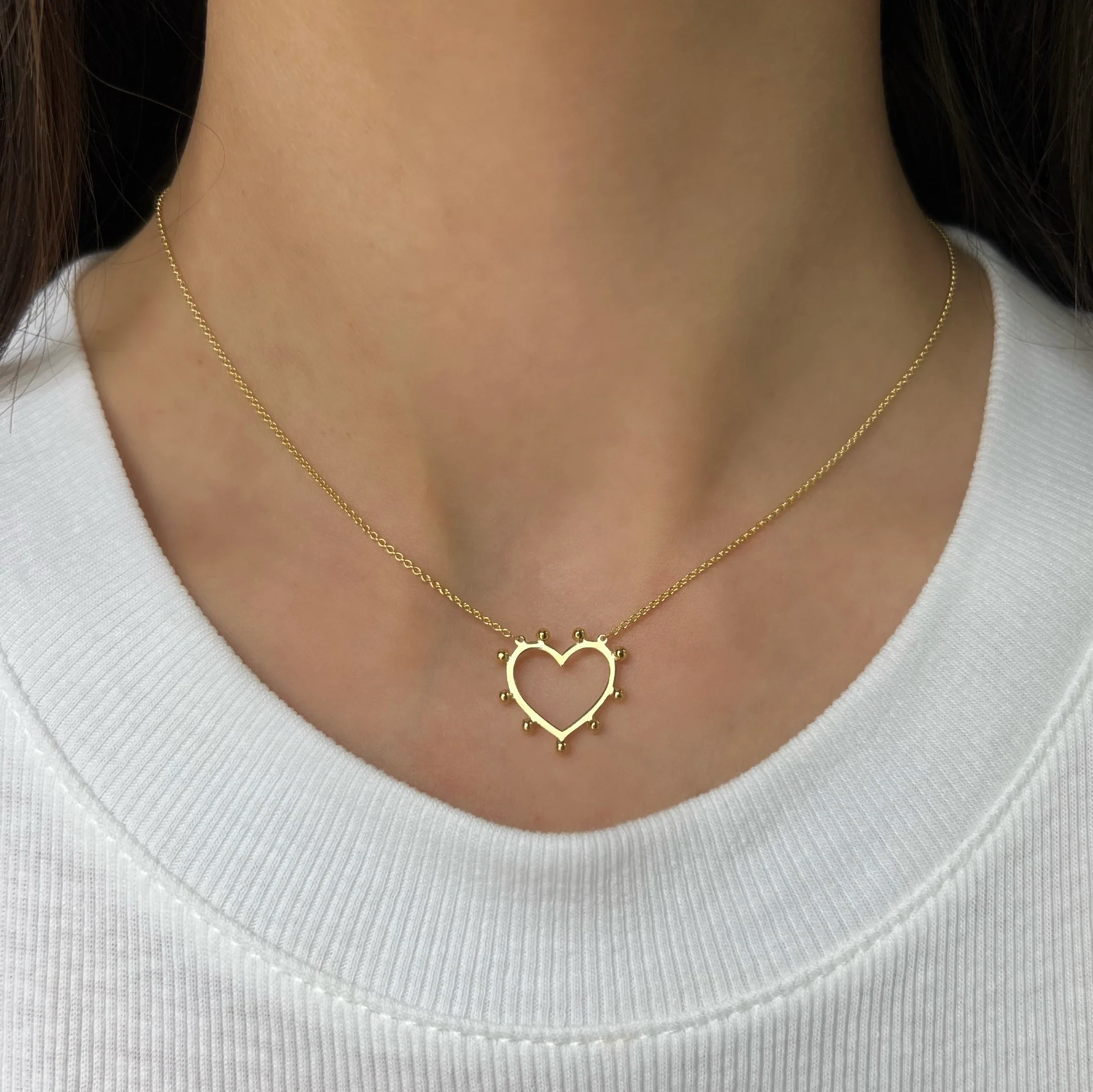 14K GOLD ERICA HEART NECKLACE - Image 2
