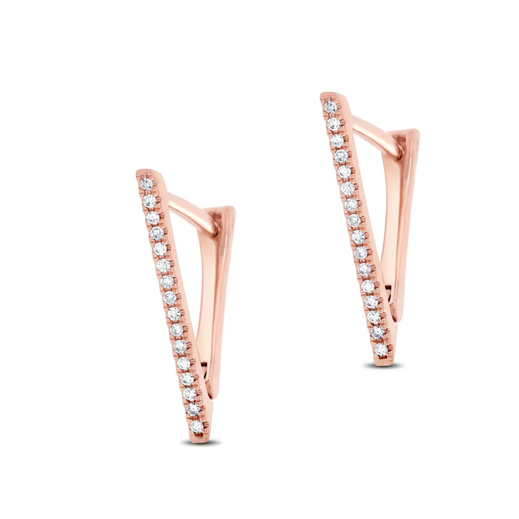 14K GOLD DIAMOND LEAH HUGGIES - Image 3
