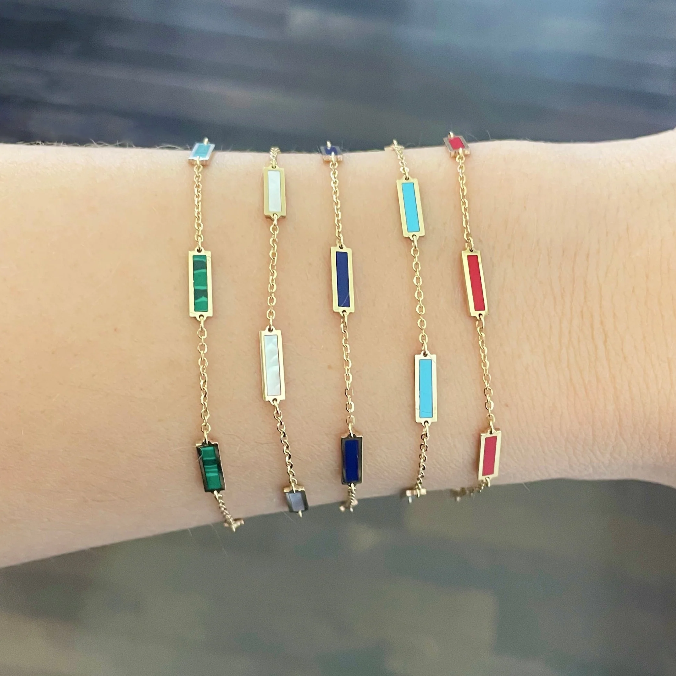 14K GOLD MOTHER OF PEARL ANNA BRACELET - Image 2