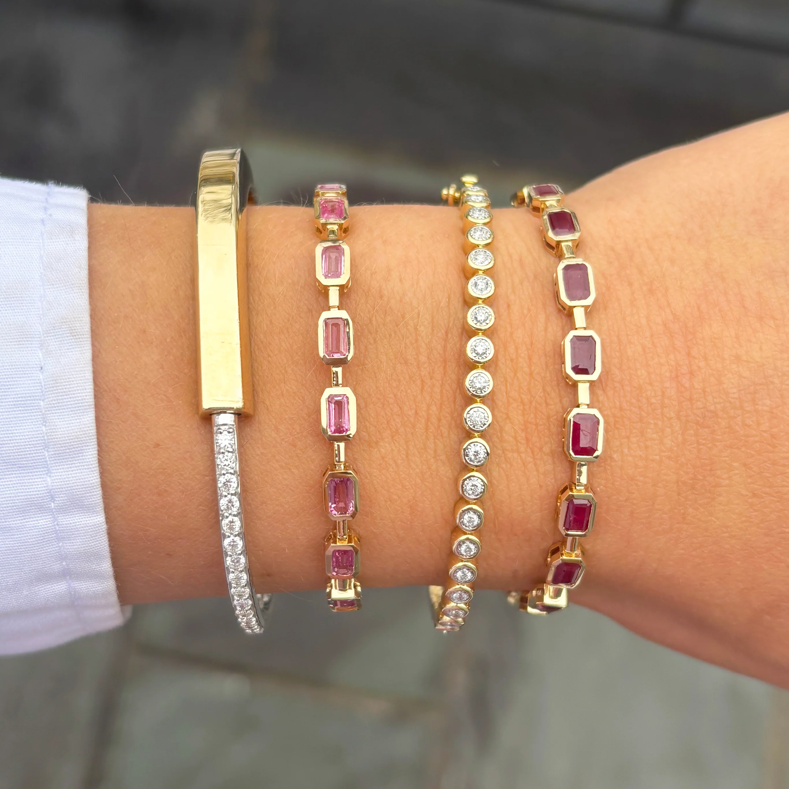 14K GOLD RUBY STELLA BRACELET - Image 2
