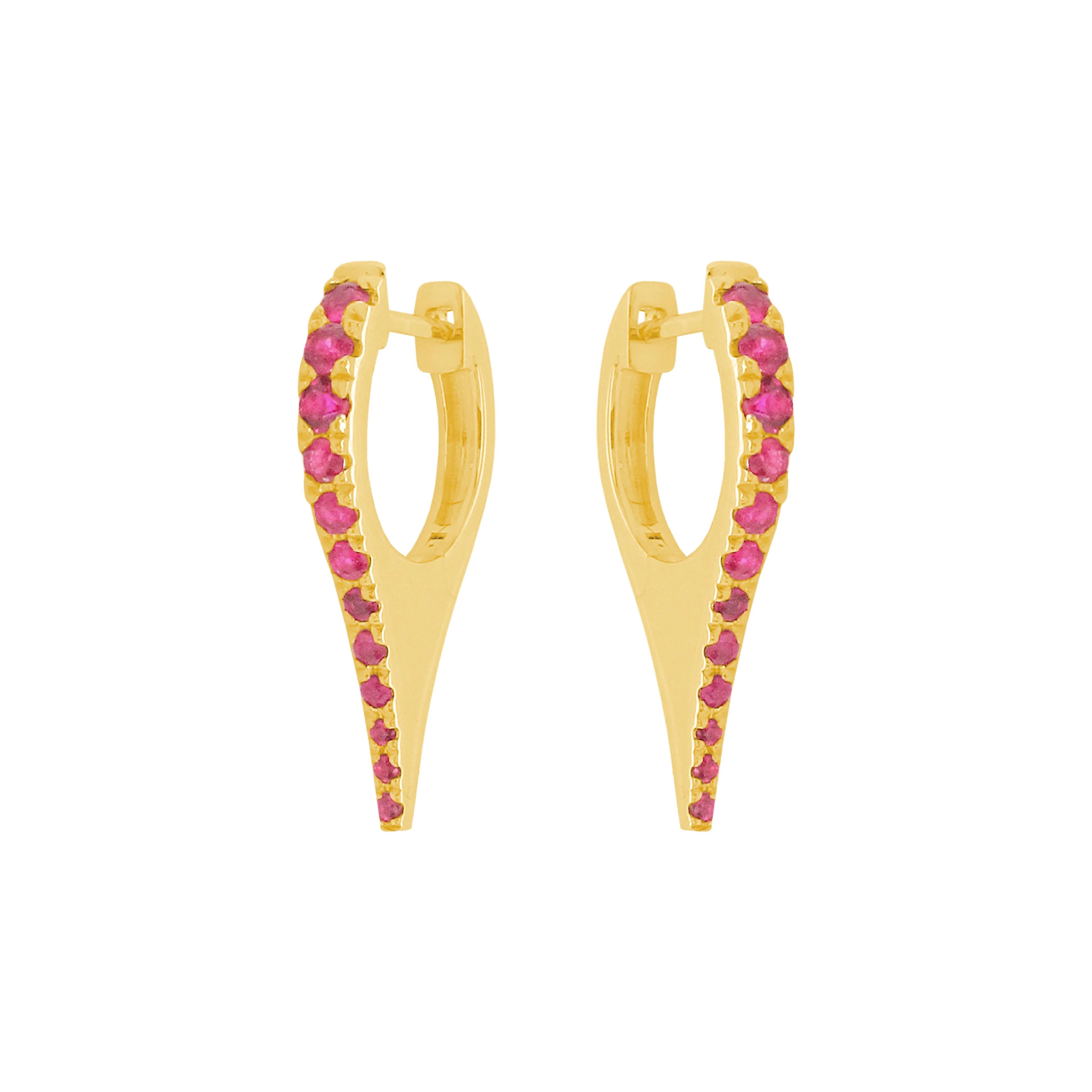 14K GOLD RUBY TYLER EARRINGS