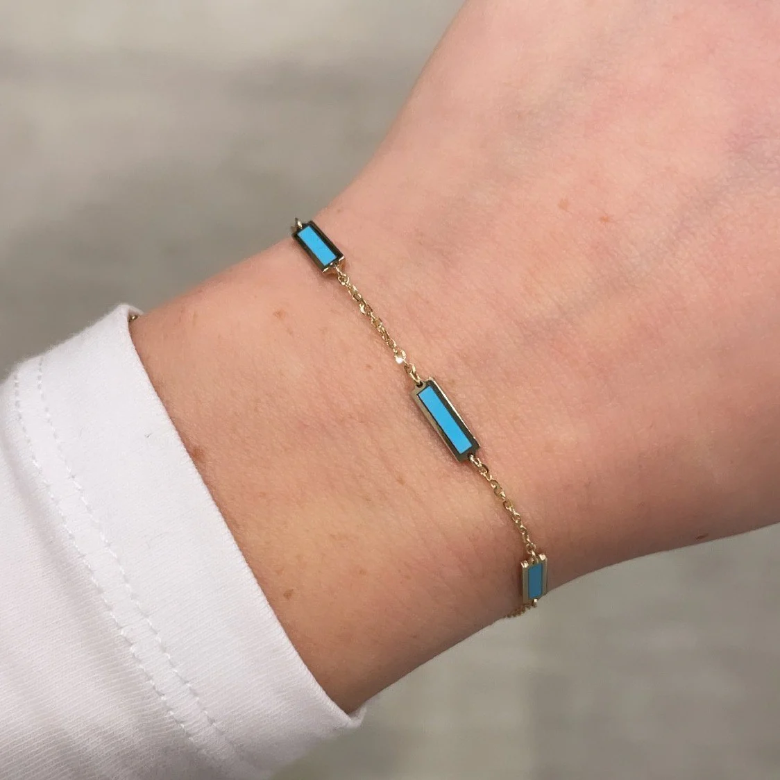 14K GOLD TURQUOISE ANNA BRACELET - Image 4