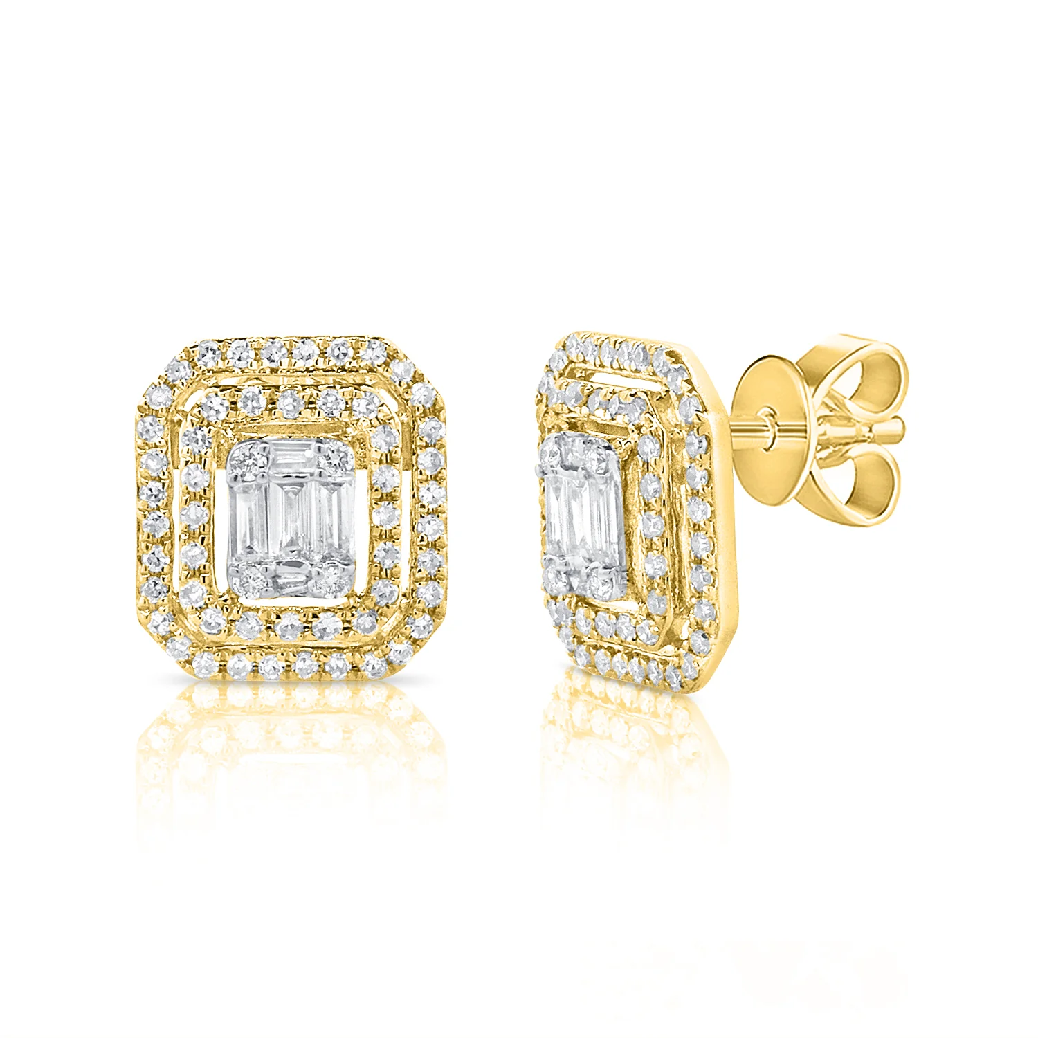 14K GOLD DIAMOND GRACIE STUDS - Image 4