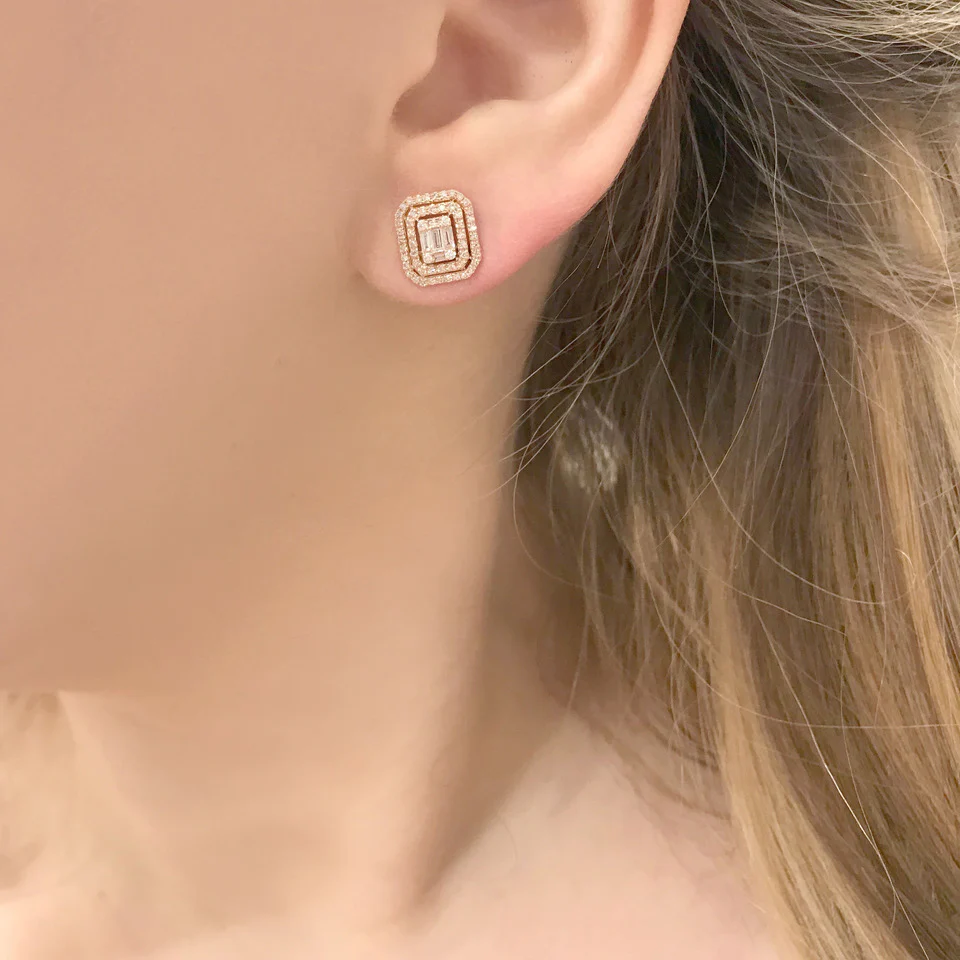 14K GOLD DIAMOND GRACIE STUDS - Image 5