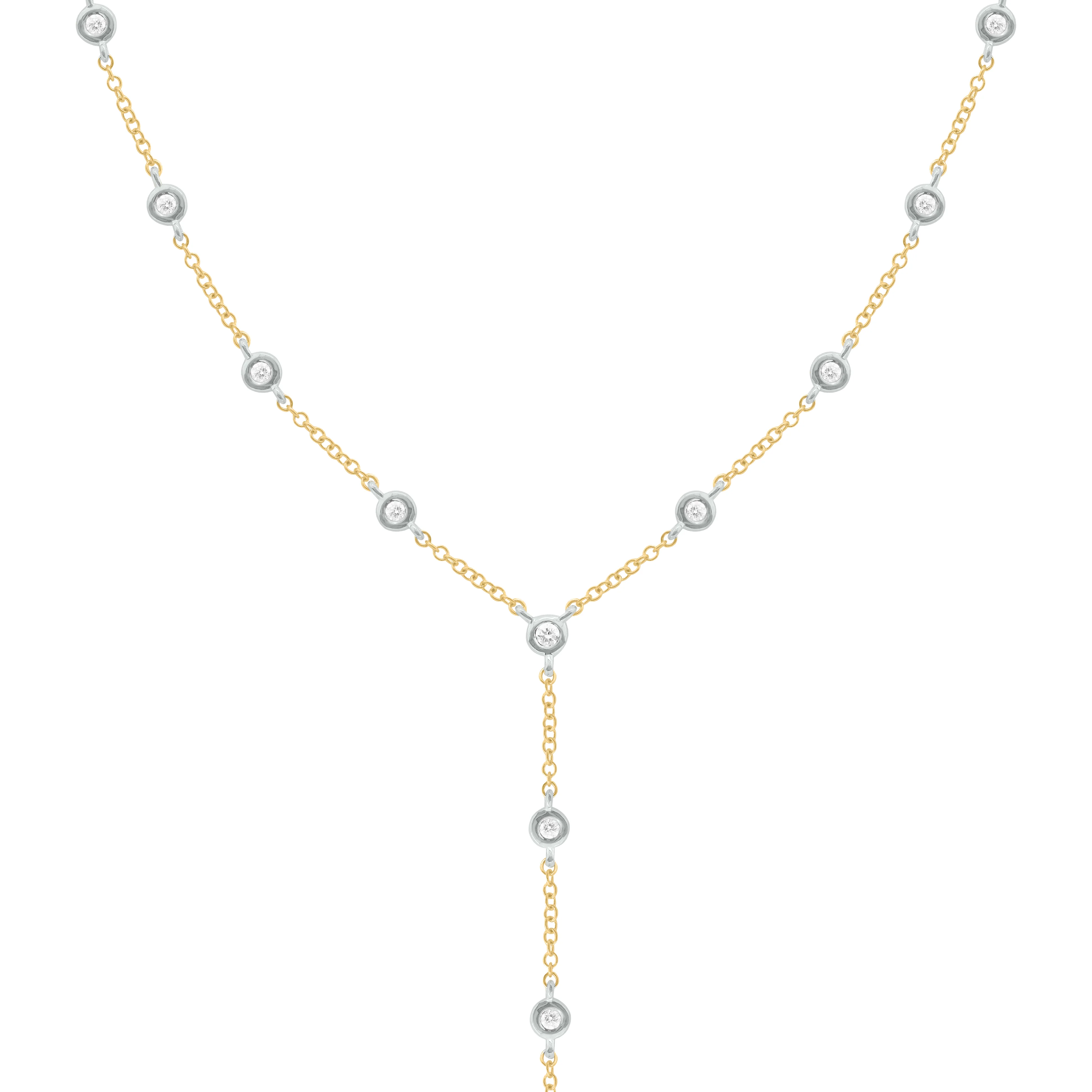 14K TWO-TONE GOLD DIAMONDS BY THE YARD LARIAT