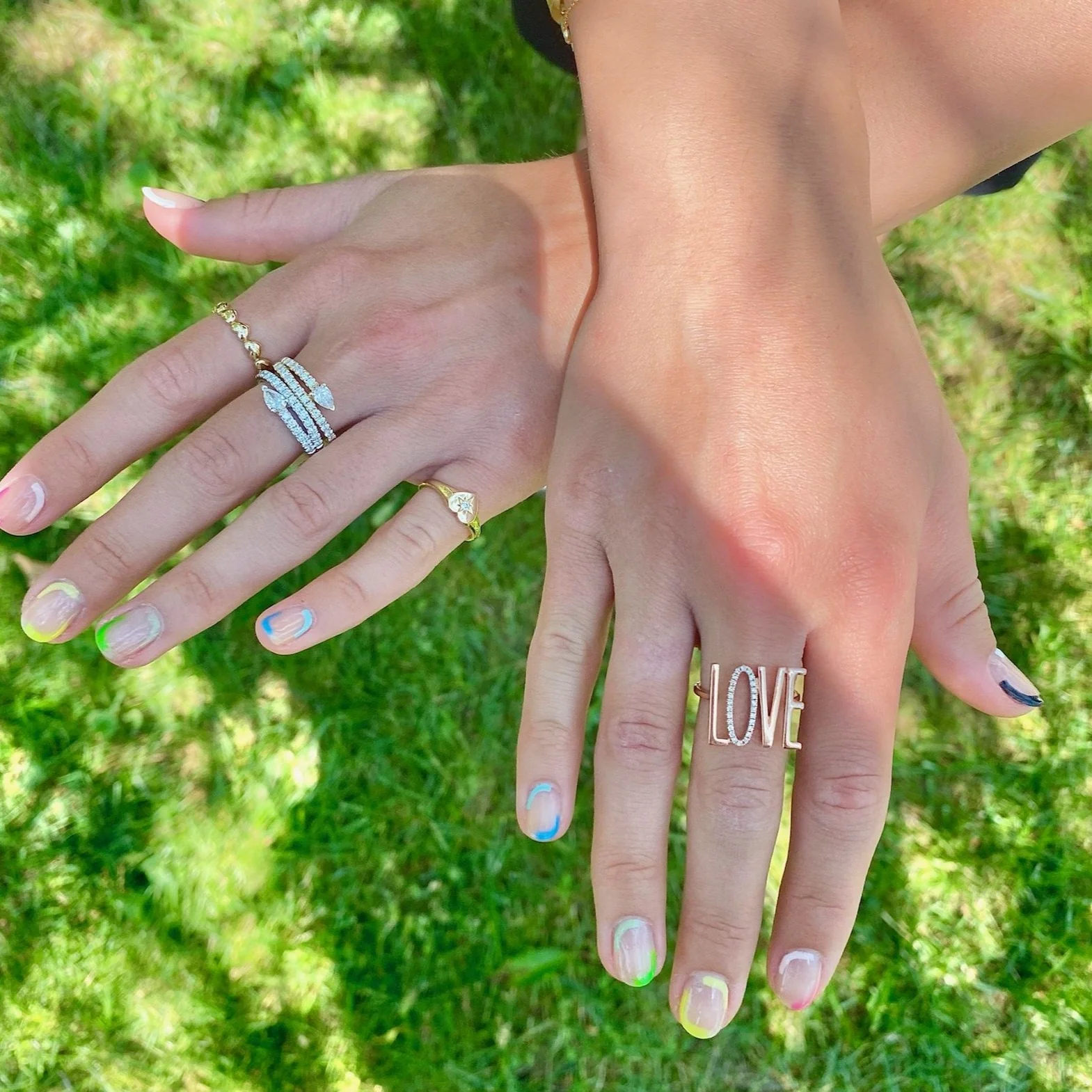 14K GOLD DIAMOND COVE RING - Image 3