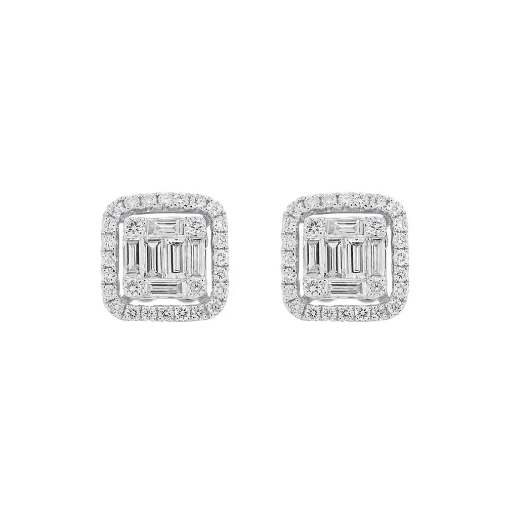 14K GOLD DIAMOND HALLE STUDS - Image 3