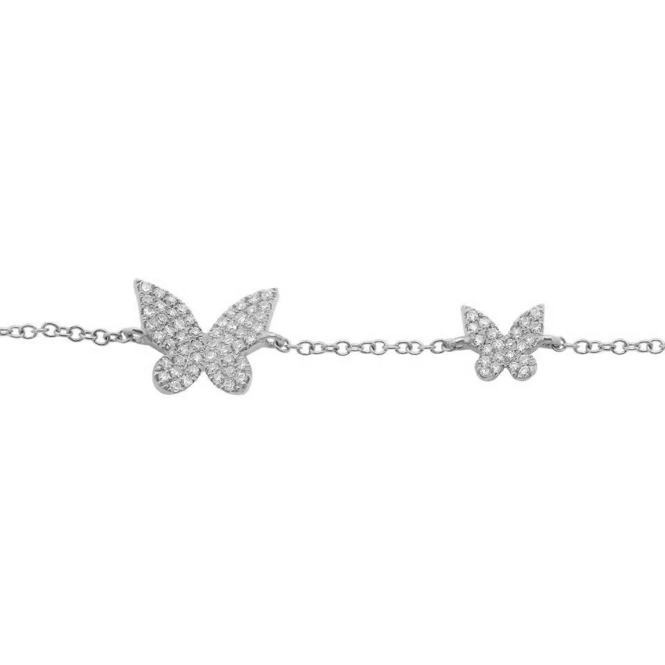 14K GOLD DIAMOND BECCA BUTTERFLY BRACELET - Image 3