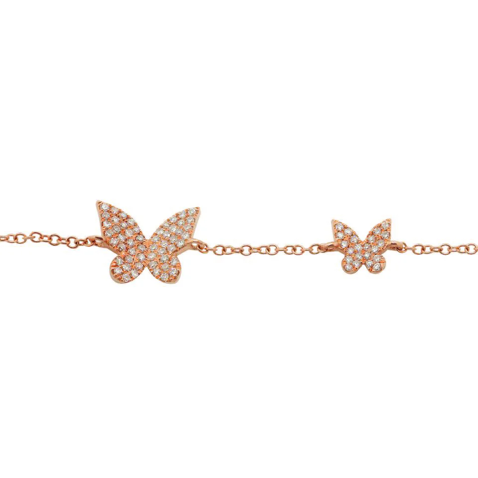 14K GOLD DIAMOND BECCA BUTTERFLY BRACELET - Image 4