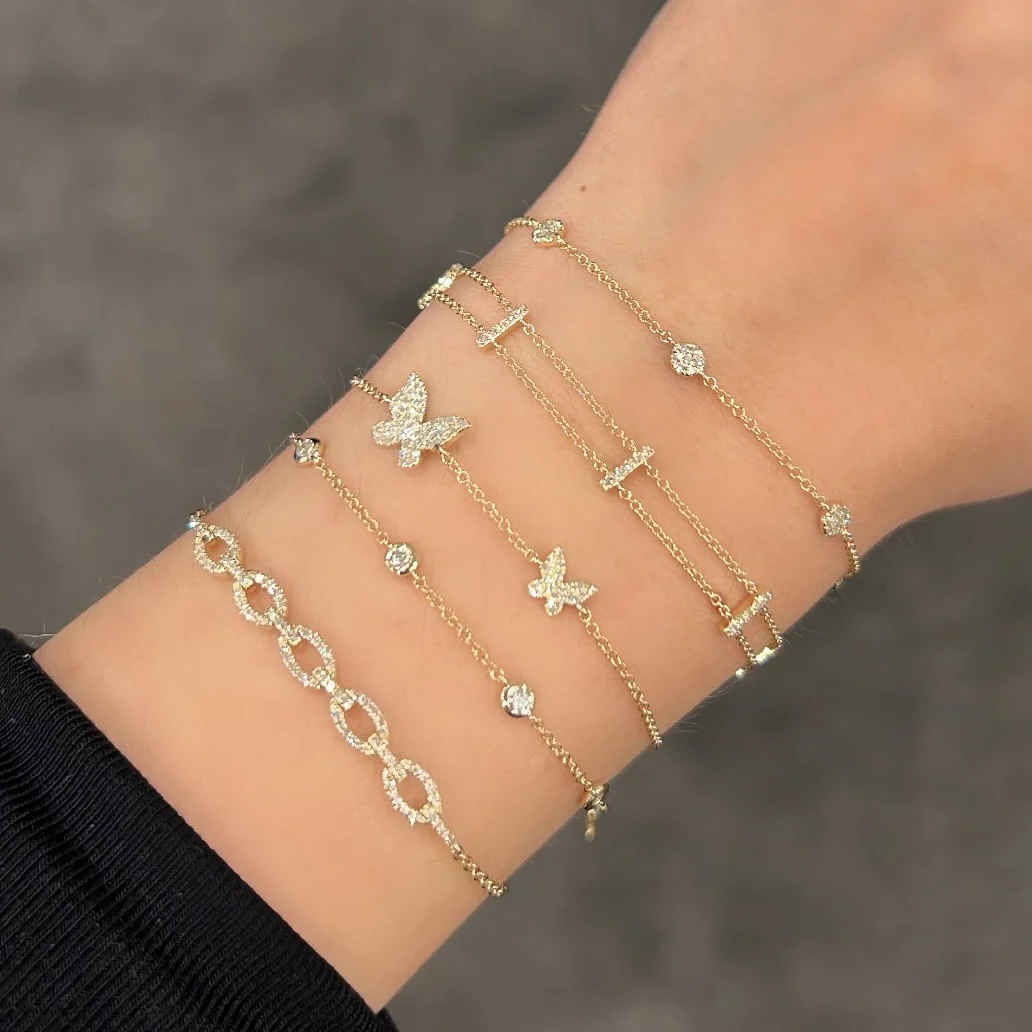 14K GOLD DIAMOND BECCA BUTTERFLY BRACELET - Image 5