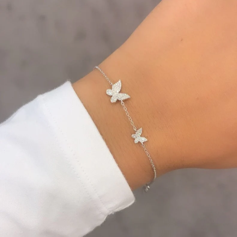 14K GOLD DIAMOND BECCA BUTTERFLY BRACELET - Image 7