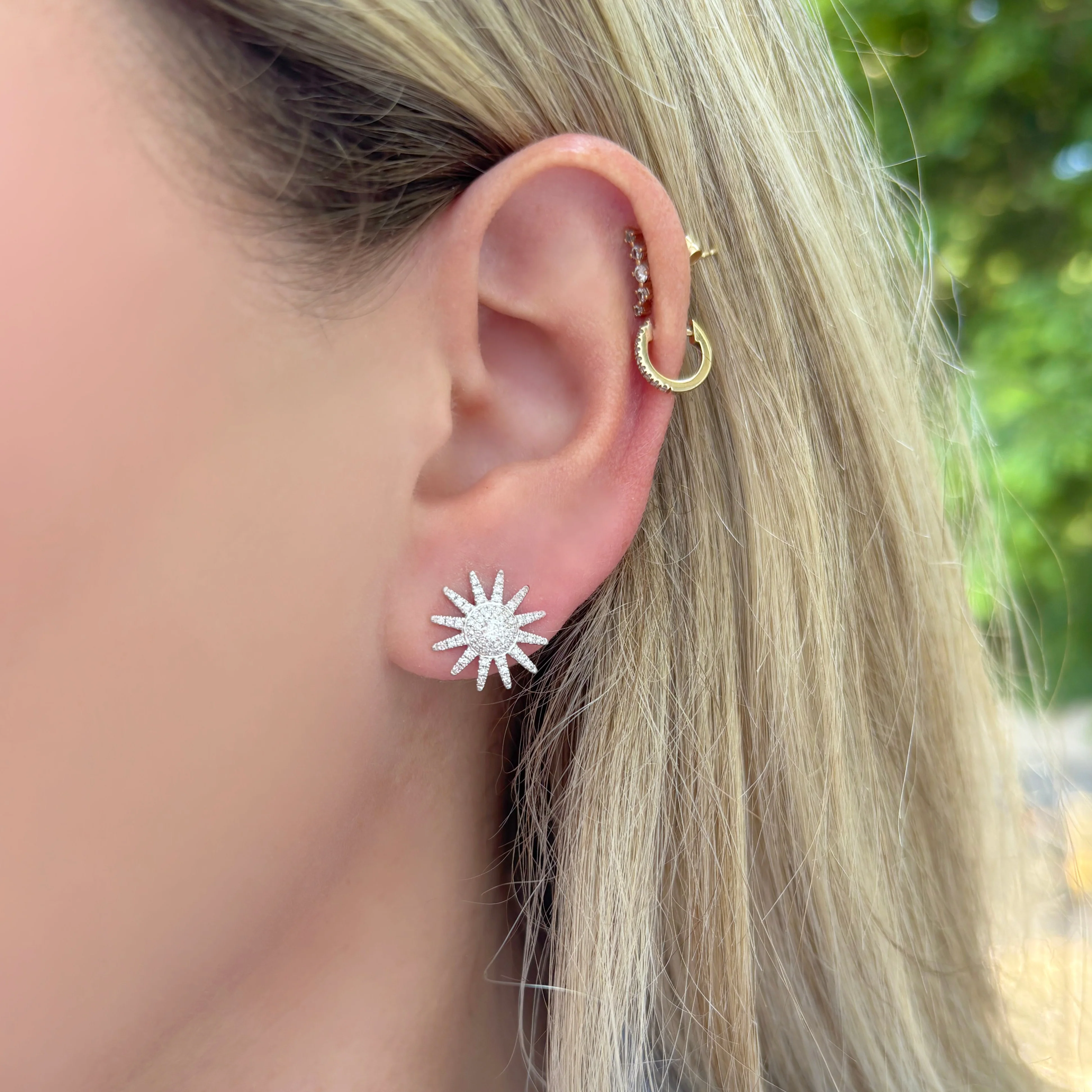 14K GOLD DIAMOND GRACE STUDS - Image 2