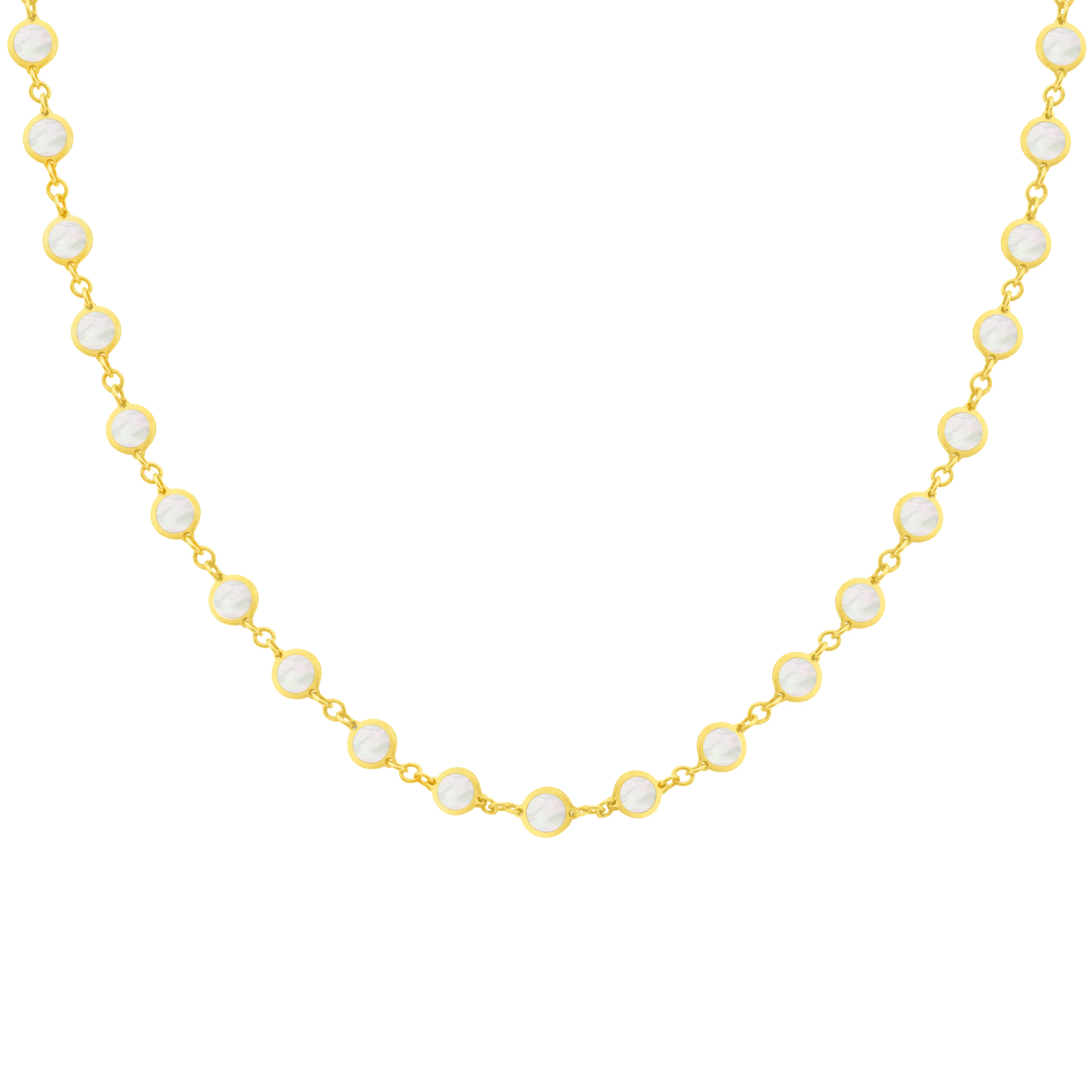 14K GOLD MOTHER OF PEARL ARIELLE NECKLACE